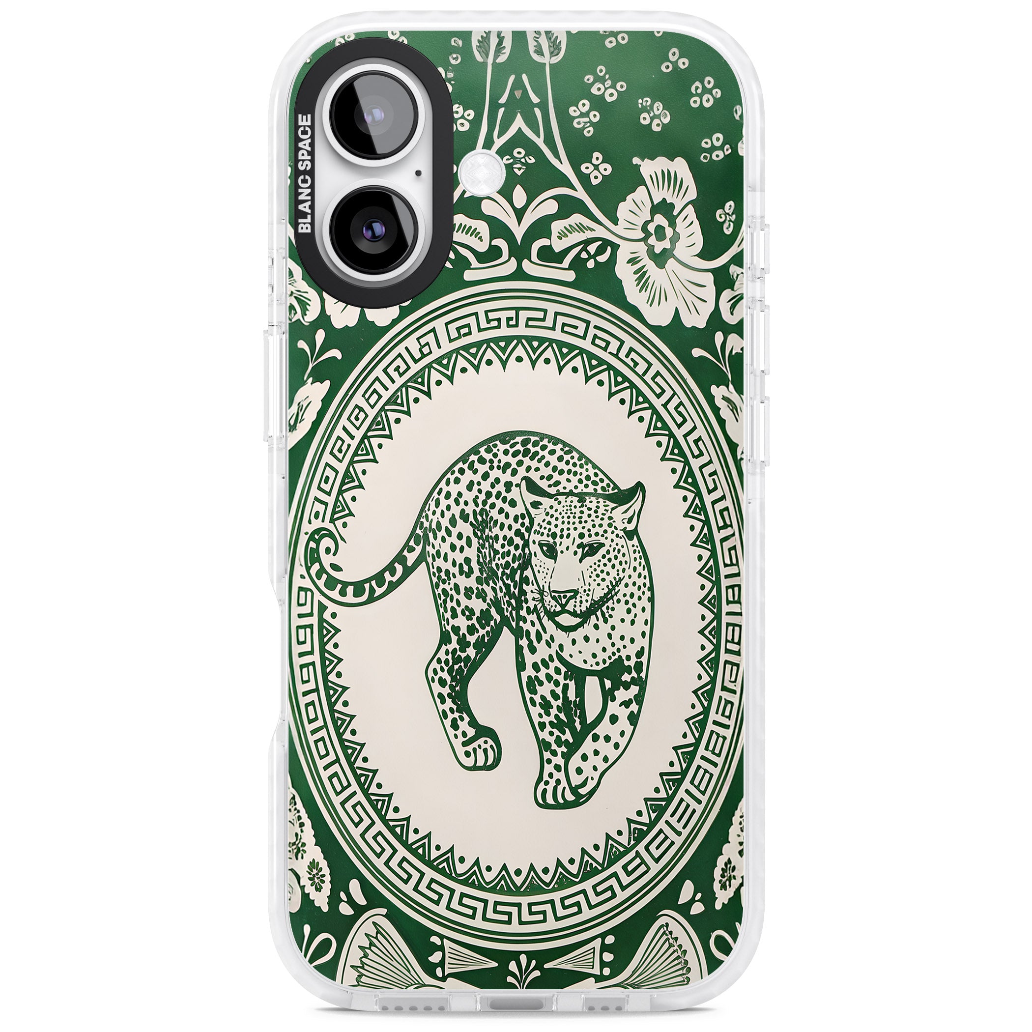 Green Leopard iPhone 17 Impact Clear Phone Case