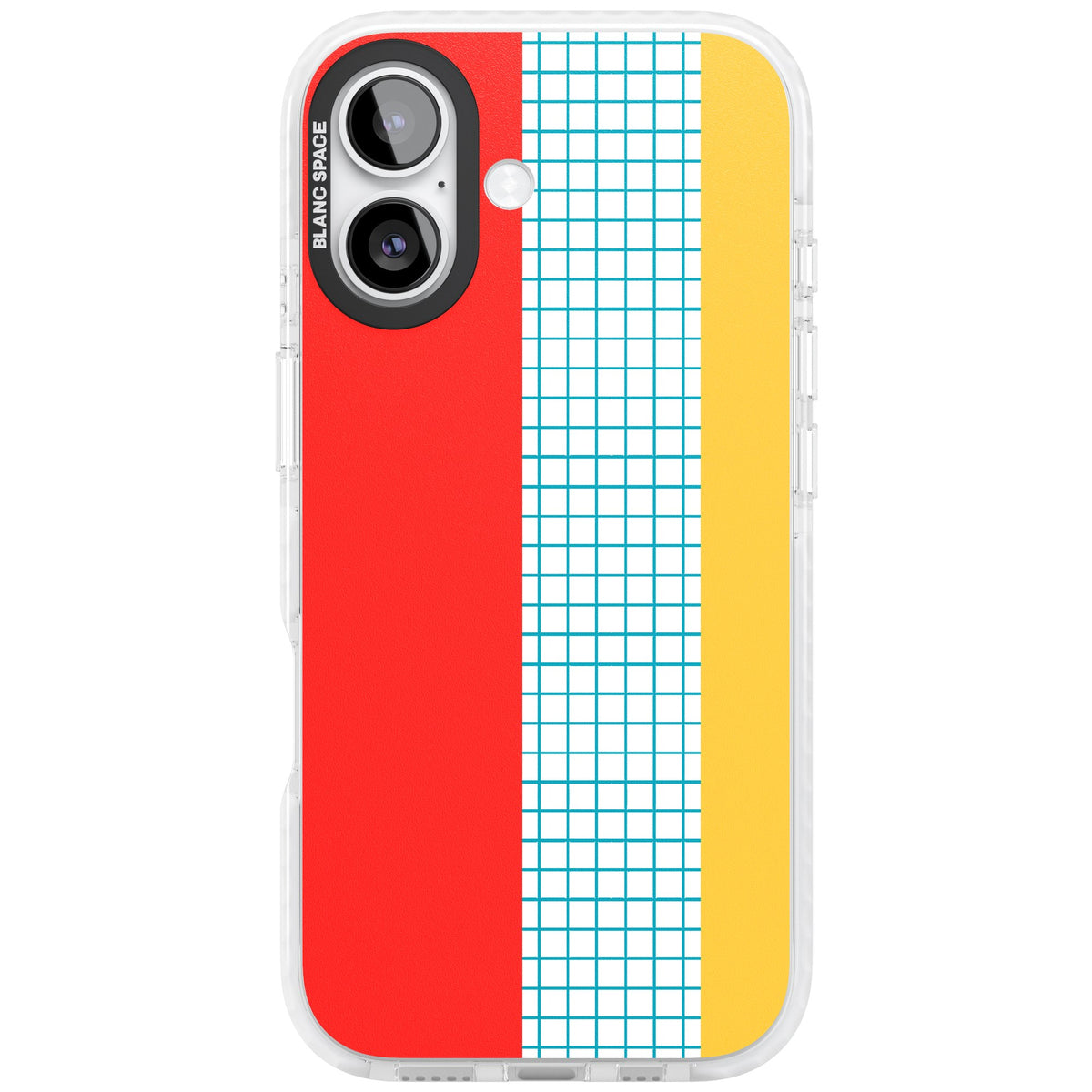 Bauhaus Block iPhone 16 / iPhone 16 Plus / iPhone 17 Impact Clear Phone Case front
