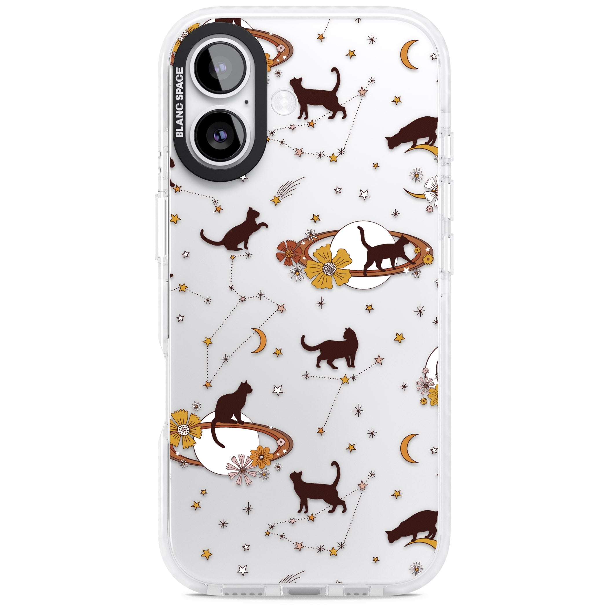 Halloween Cats And Astrology iPhone 17 Impact Clear Phone Case