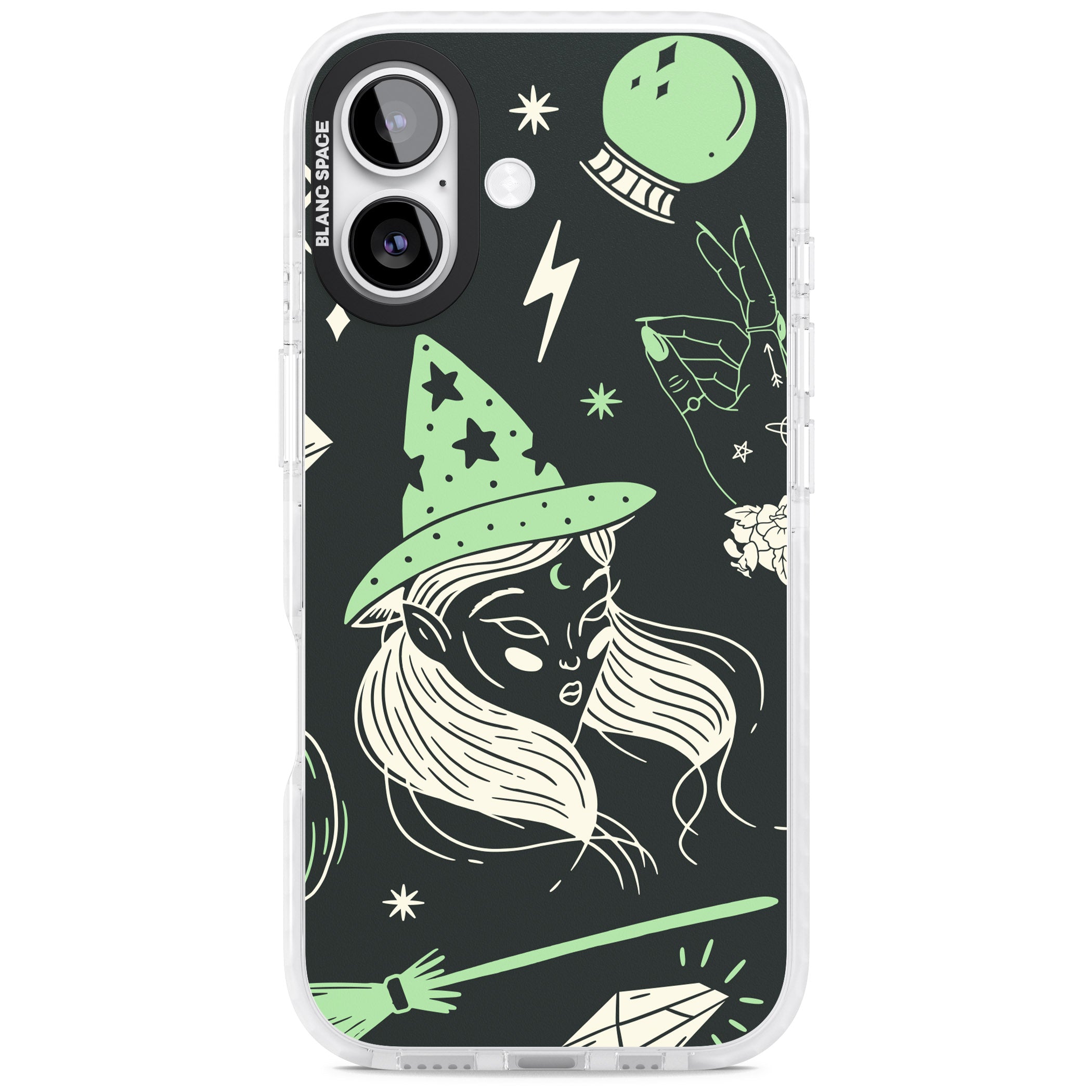 Astrology Witch Pattern iPhone 17 Impact Clear Phone Case