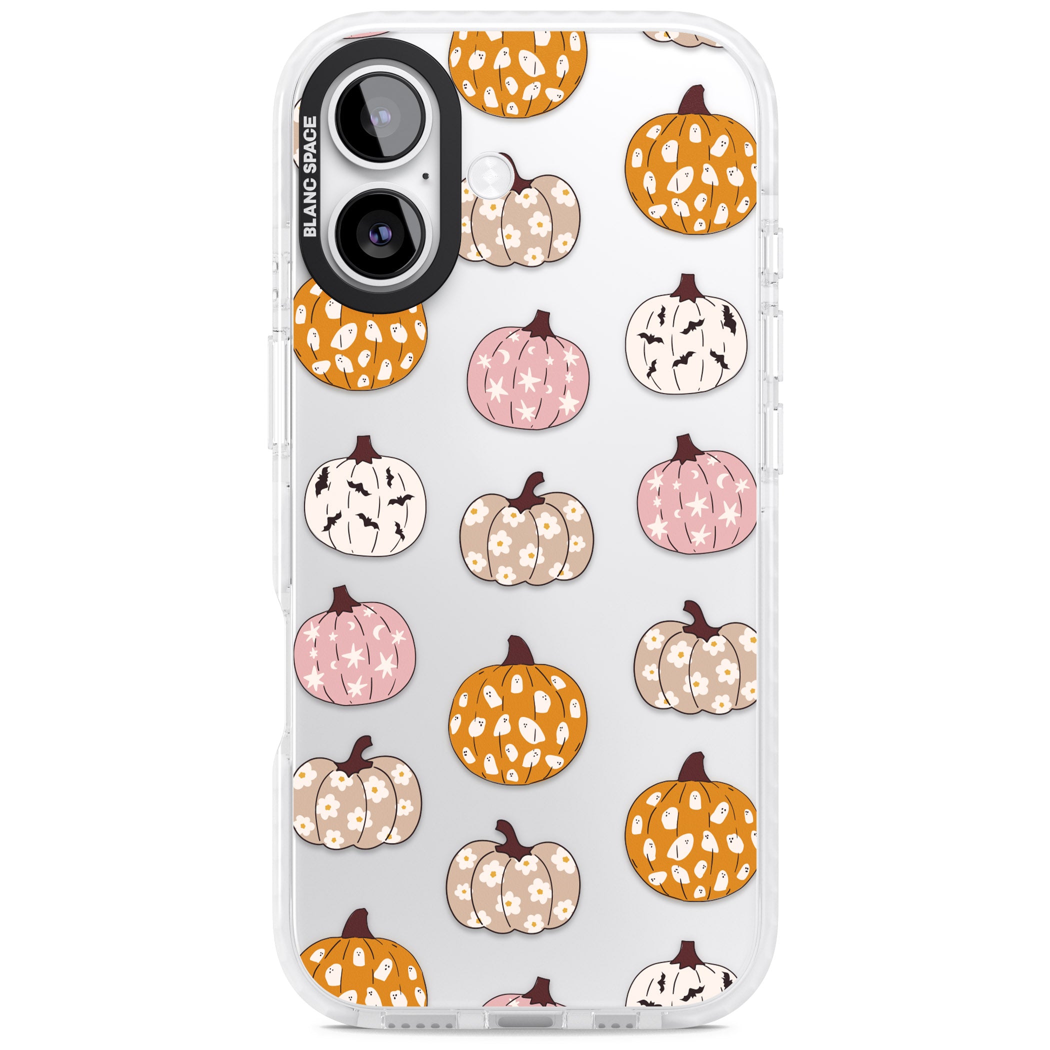 Floral Pumpkins iPhone 17 Impact Clear Phone Case