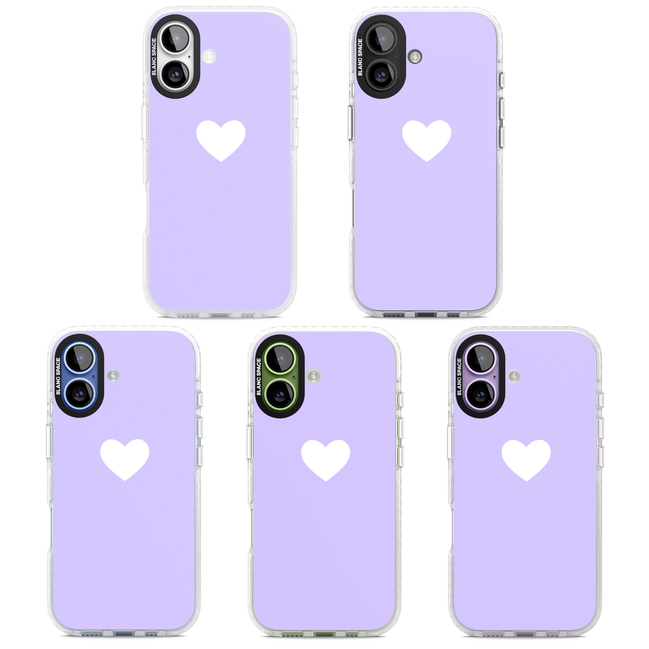 Pale Purple Heart iPhone 17 Impact Clear Phone Case APT Impact Protection