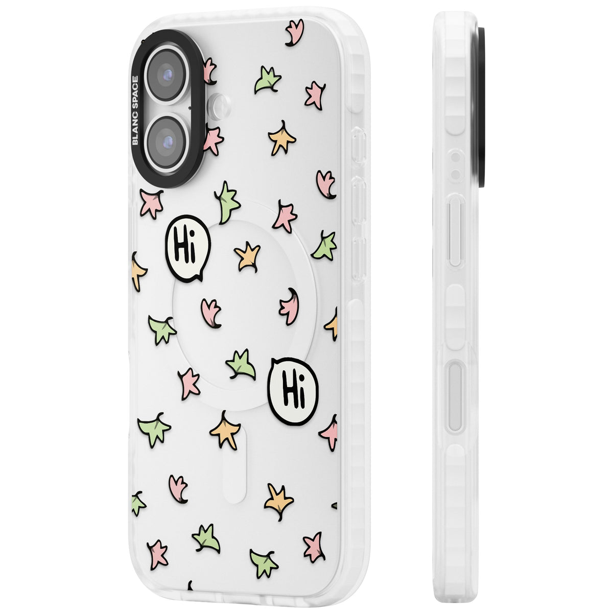 Heartstopper Leaves iPhone 16 / iPhone 16 Plus / iPhone 17 Impact Clear Phone Case side