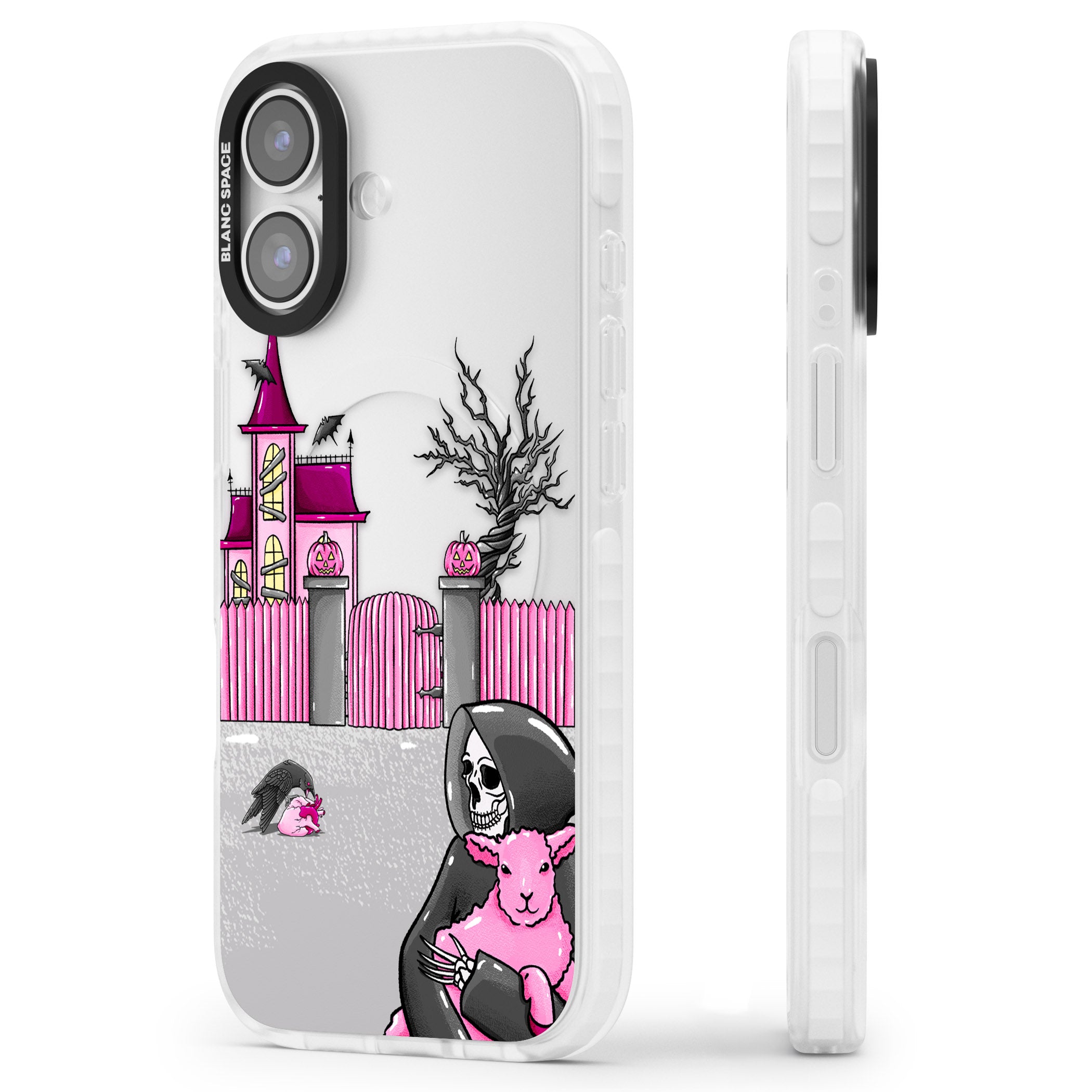 Left With My Heart iPhone 17 Impact Clear Phone Case Side Profile