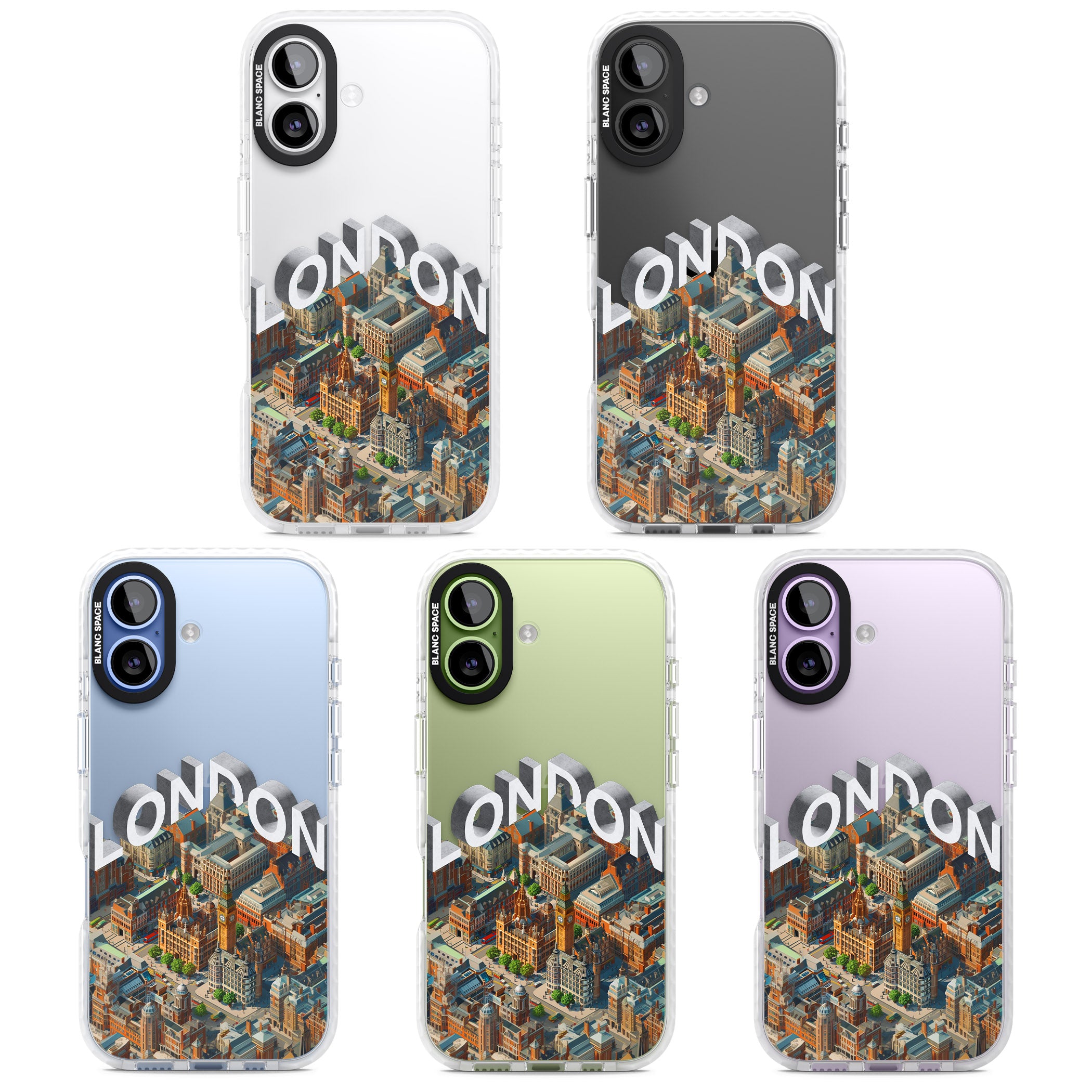 London iPhone 17 Impact Clear Phone Case APT Impact Protection