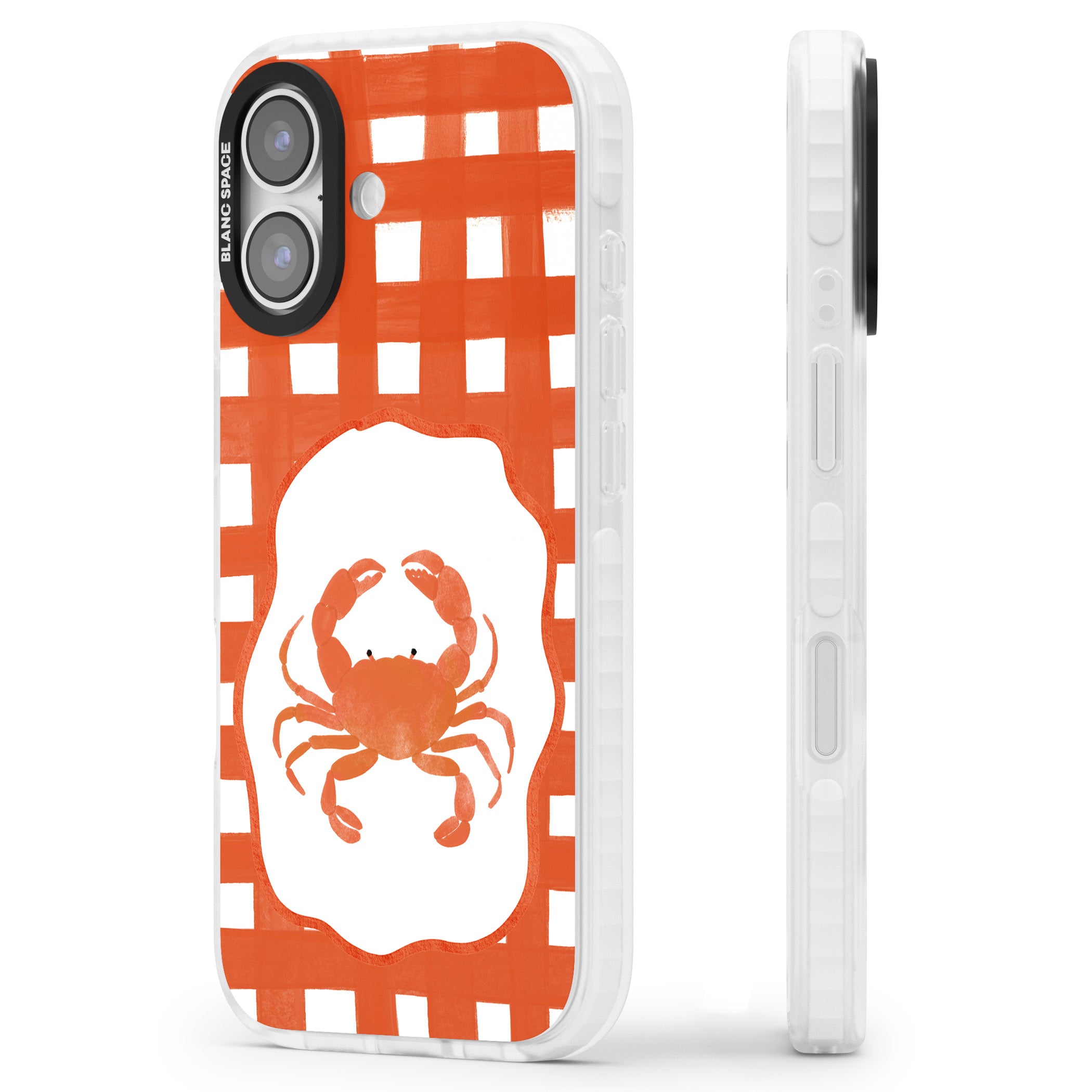 Red Lobster iPhone 17 Impact Clear Phone Case Side Profile