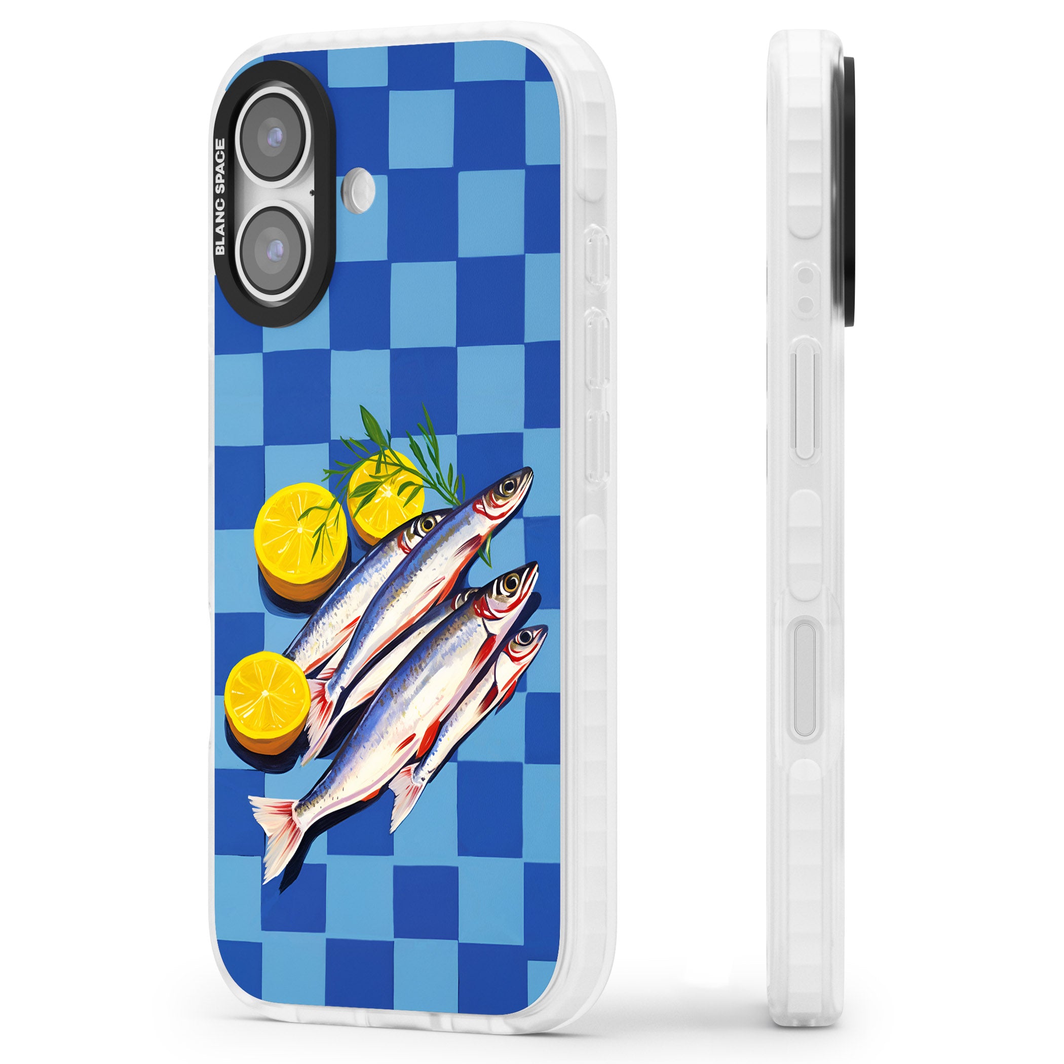 Fish & Lemons iPhone 17 Impact Clear Phone Case Side Profile