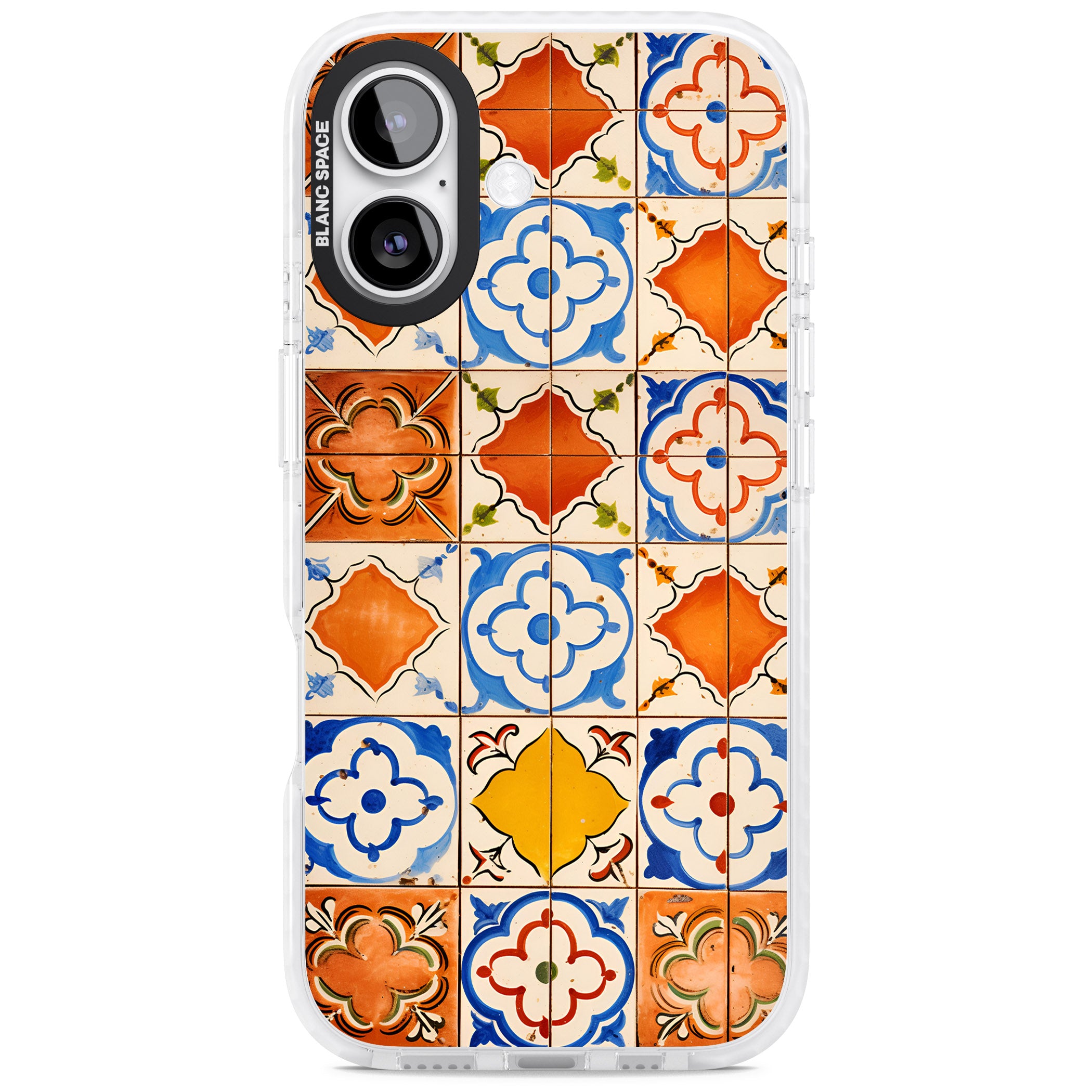 Spanish Mosaic Tiles iPhone 17 Impact Clear Phone Case