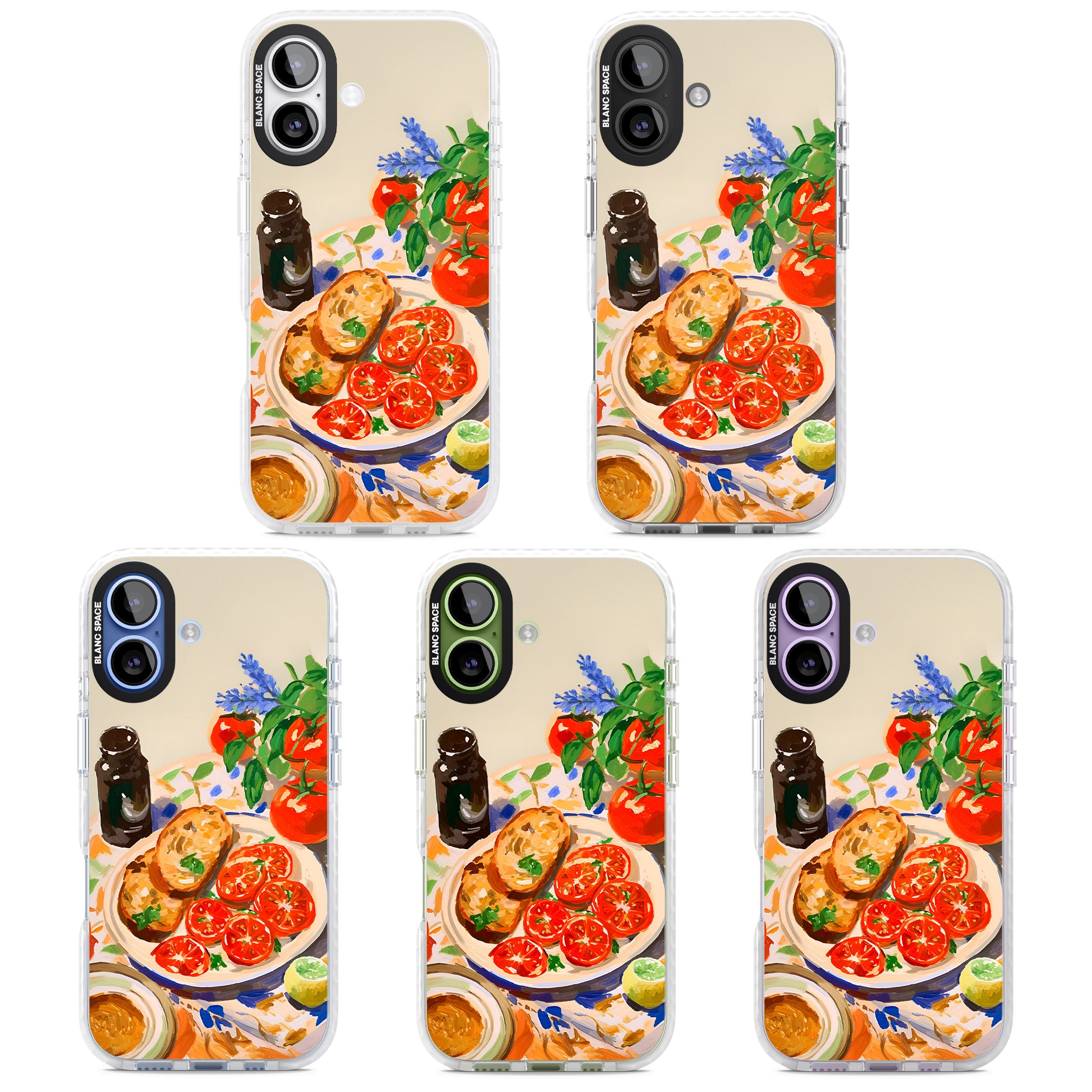 Bruschetta & Tomatoes iPhone 17 Impact Clear Phone Case APT Impact Protection