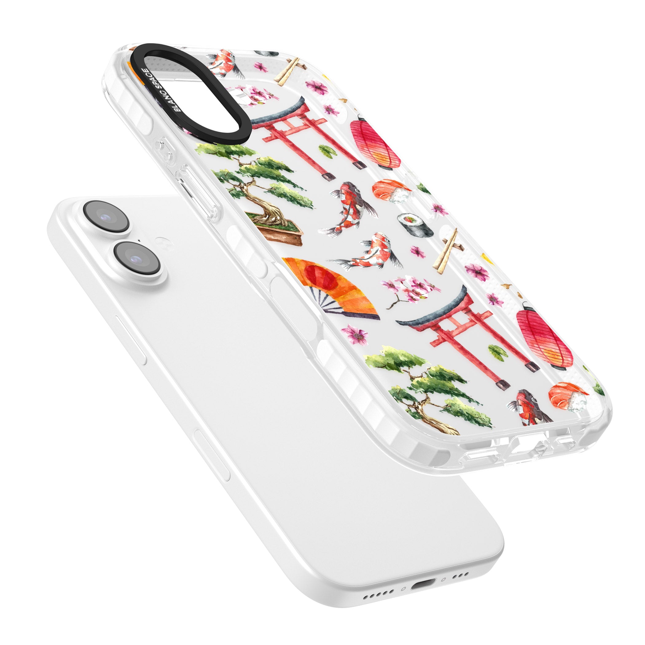 Japanese Watercolor iPhone 17 Impact Clear Phone Case Colours