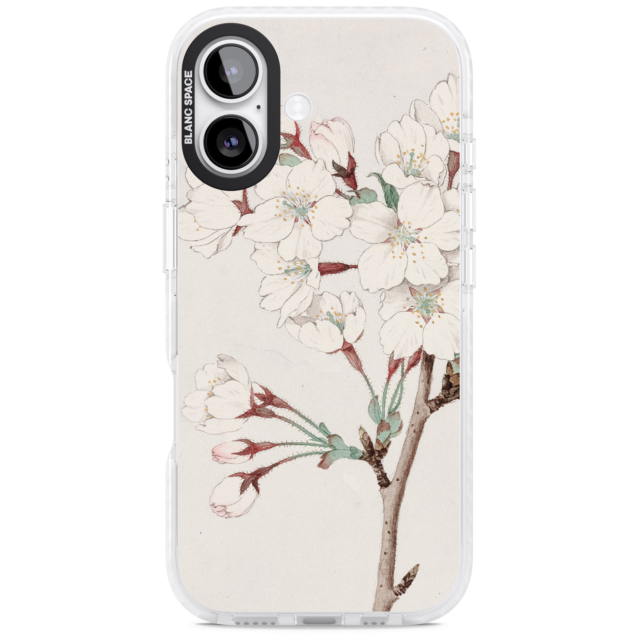 Vintage Japanese Illustrations Cherry Blossoms iPhone 17 Impact Clear Phone Case