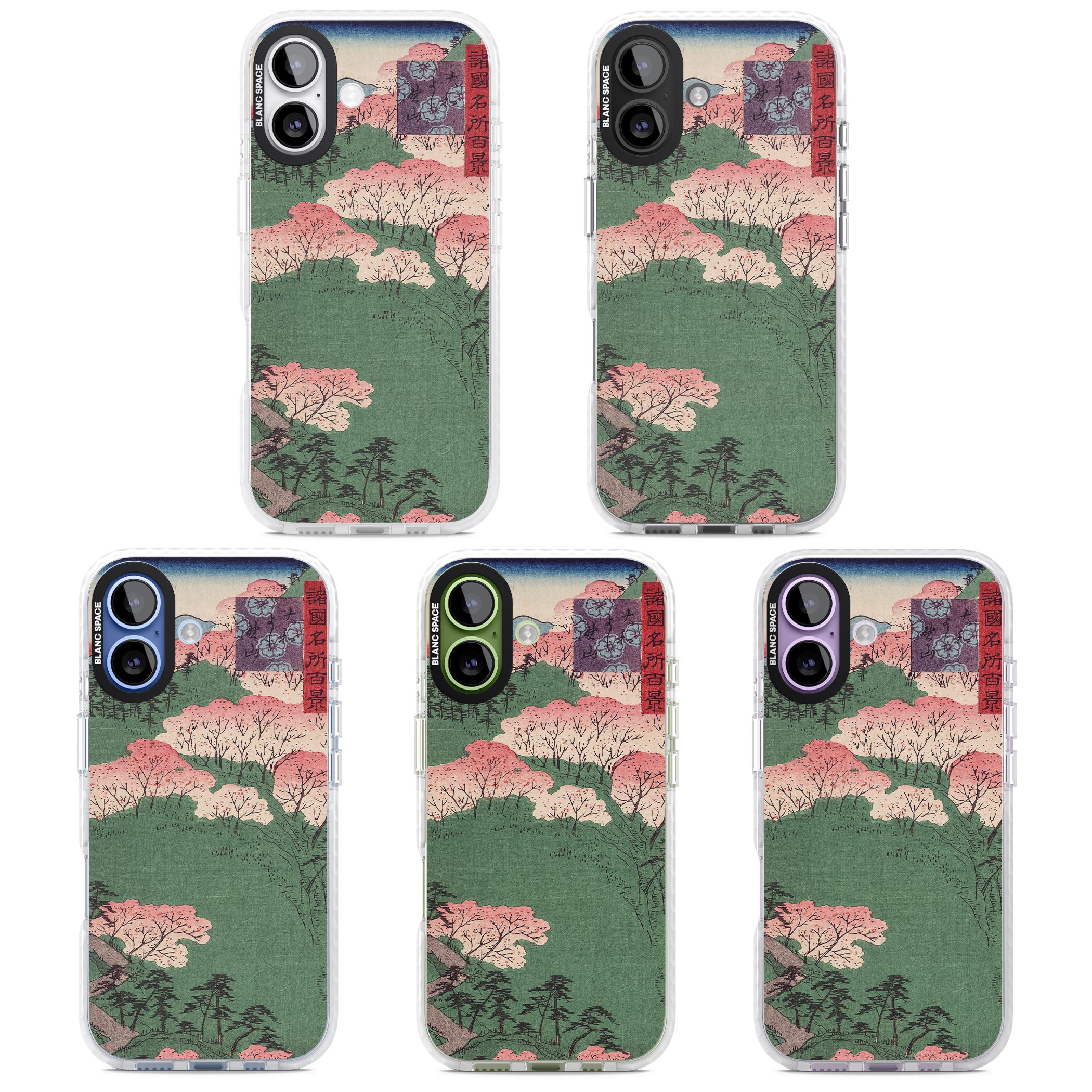 Japanese Illustration Cherry Blossom Forest iPhone 17 Impact Clear Phone Case APT Impact Protection