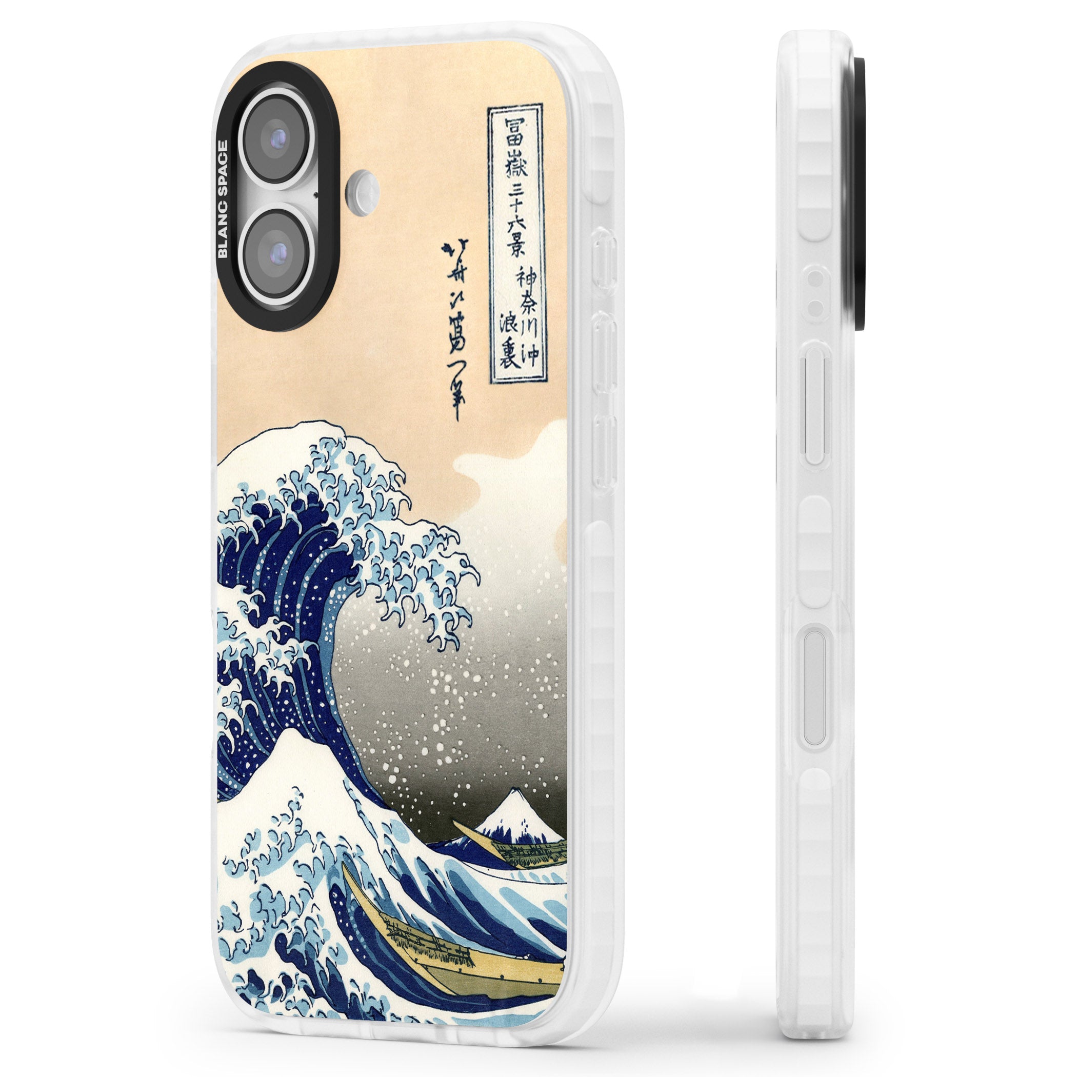 Great Wave iPhone 17 Impact Clear Phone Case Side Profile
