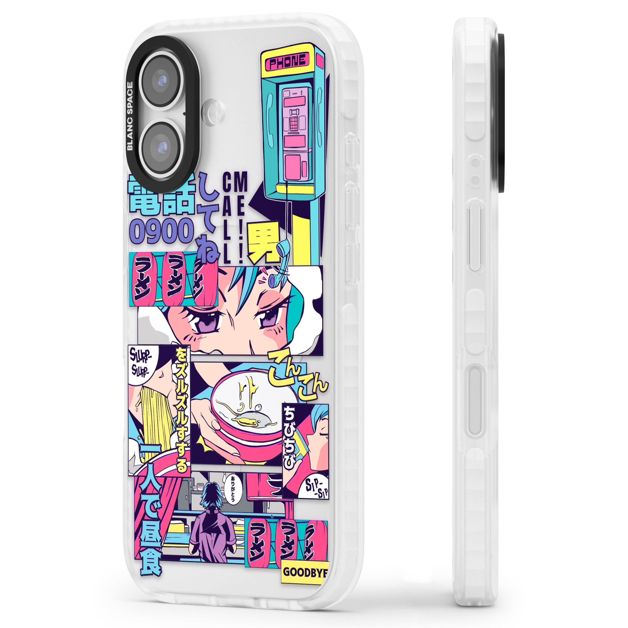 Vibrant Anime Comic iPhone 17 Impact Clear Phone Case Side Profile
