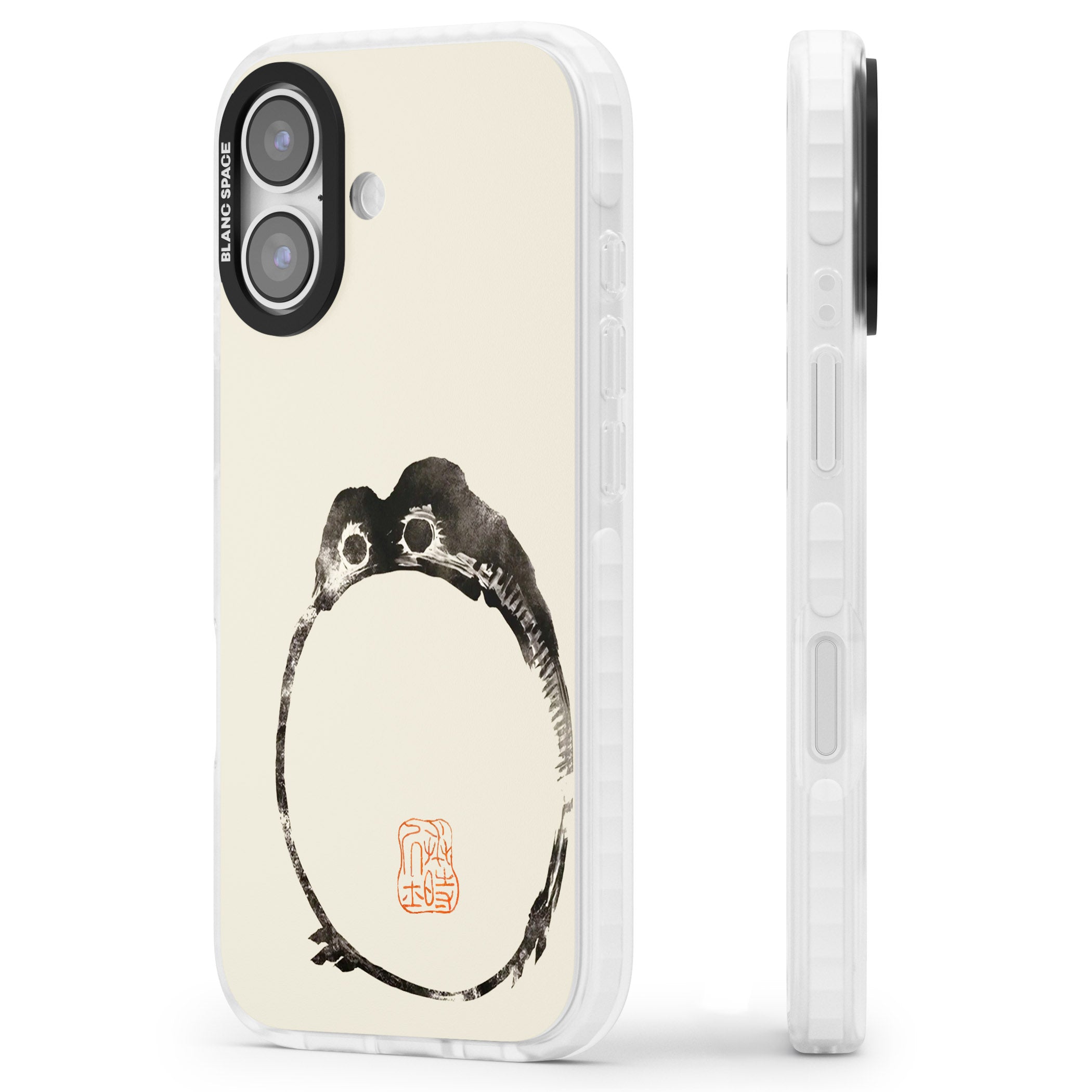 Matsumoto Hoji Round Frog iPhone 17 Impact Clear Phone Case Side Profile
