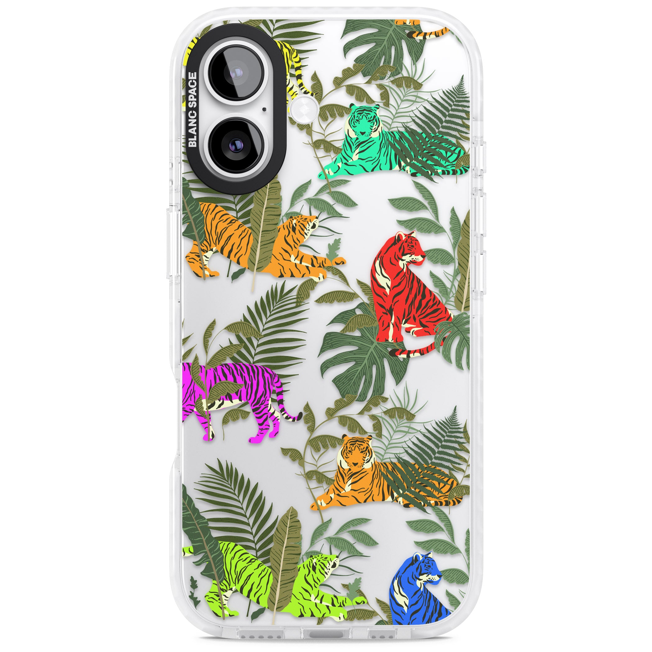 Colorful Jungle Tiger iPhone 17 Impact Clear Phone Case