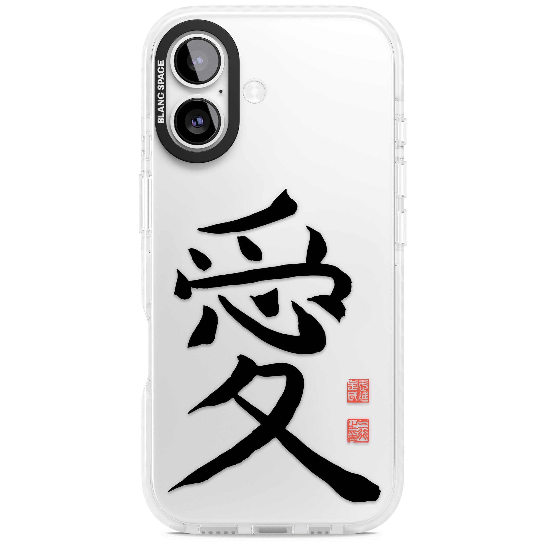 Japanese Kanji Love iPhone 17 Impact Clear Phone Case