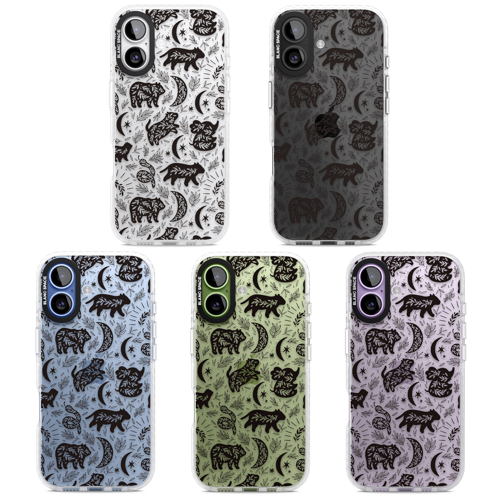 Midnight Forest Animals iPhone 17 Impact Clear Phone Case APT Impact Protection