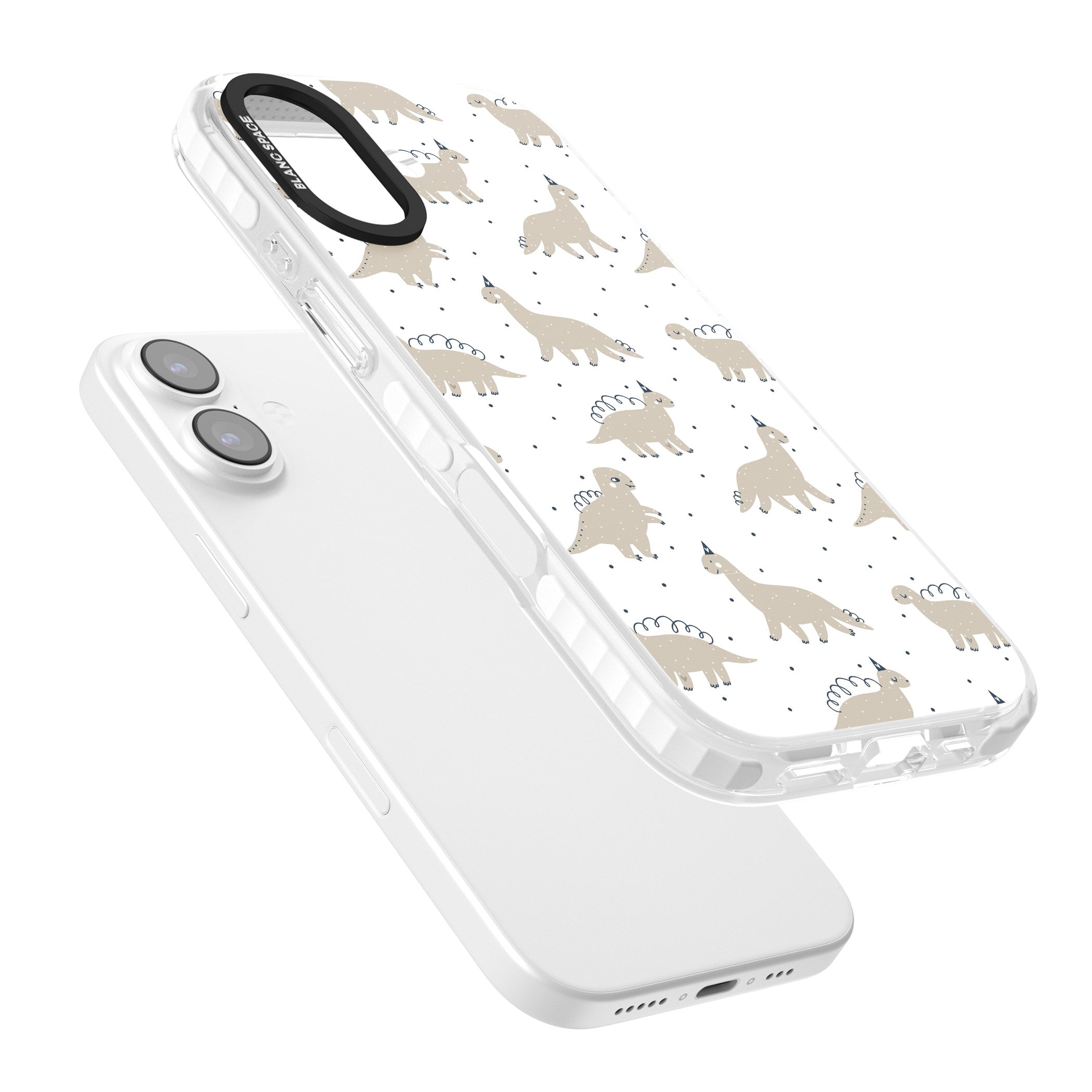 Party Dino Pattern iPhone 17 Impact Clear Phone Case Colours