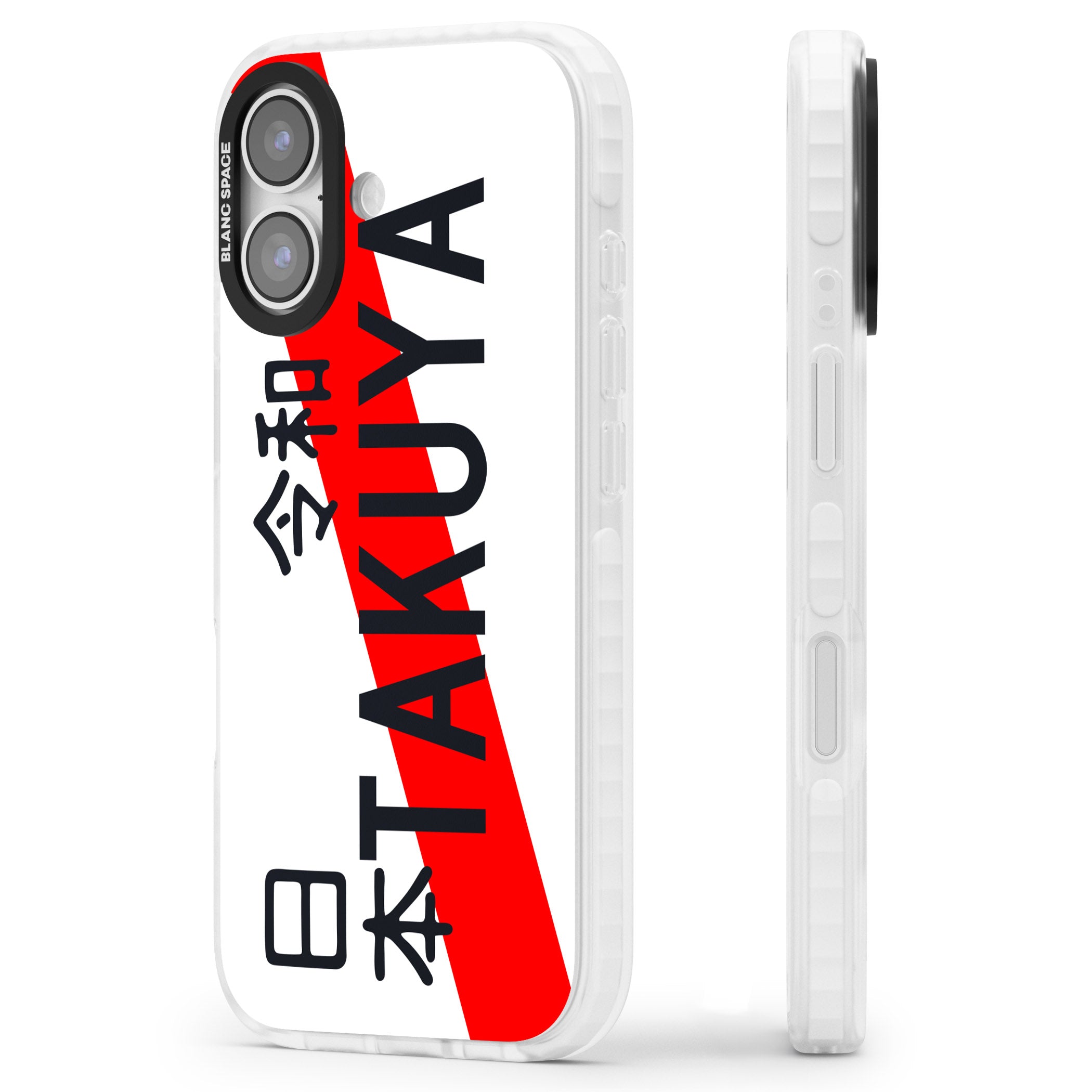Personalised Japanese License Plate iPhone 17 Impact Clear Phone Case Side Profile