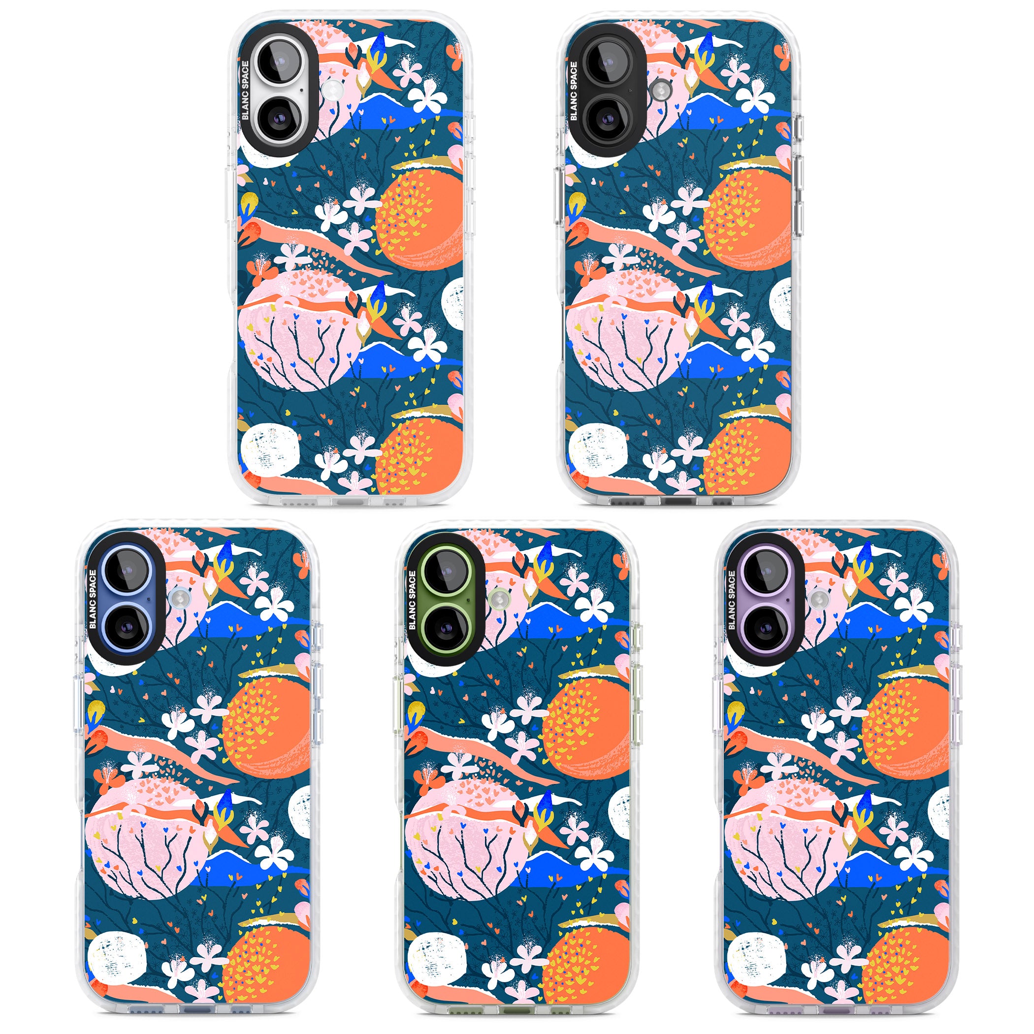 Vibrant Coral Pattern iPhone 17 Impact Pro Clear Phone Case APT Impact Protection