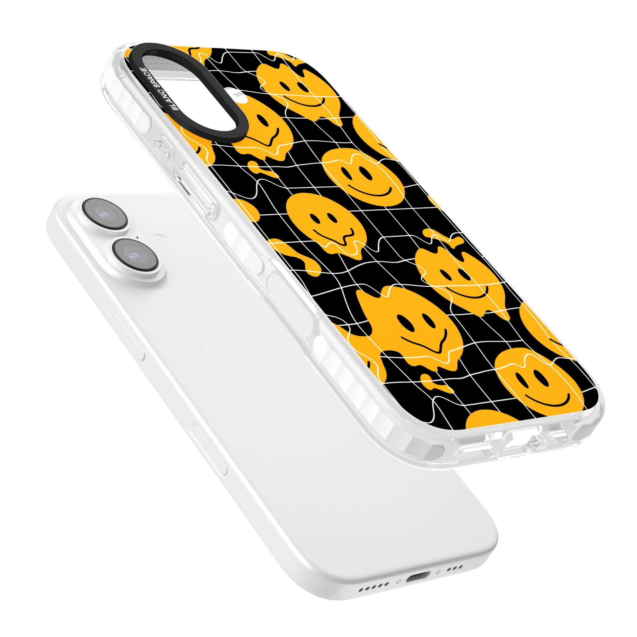 Acid Face Grid Pattern iPhone 17 Impact Pro Clear Phone Case Colours