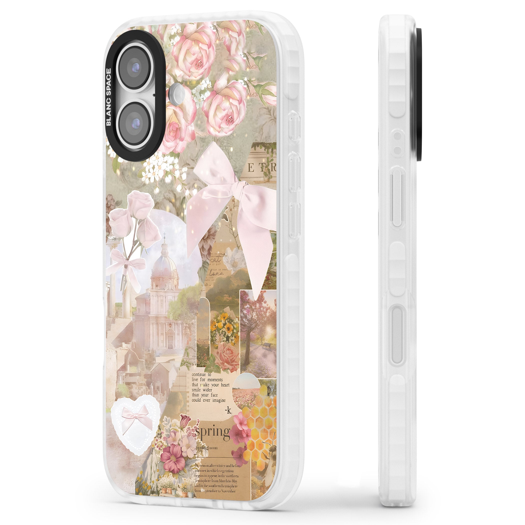 Coquette Collage iPhone 17 Impact Pro Clear Phone Case Side Profile