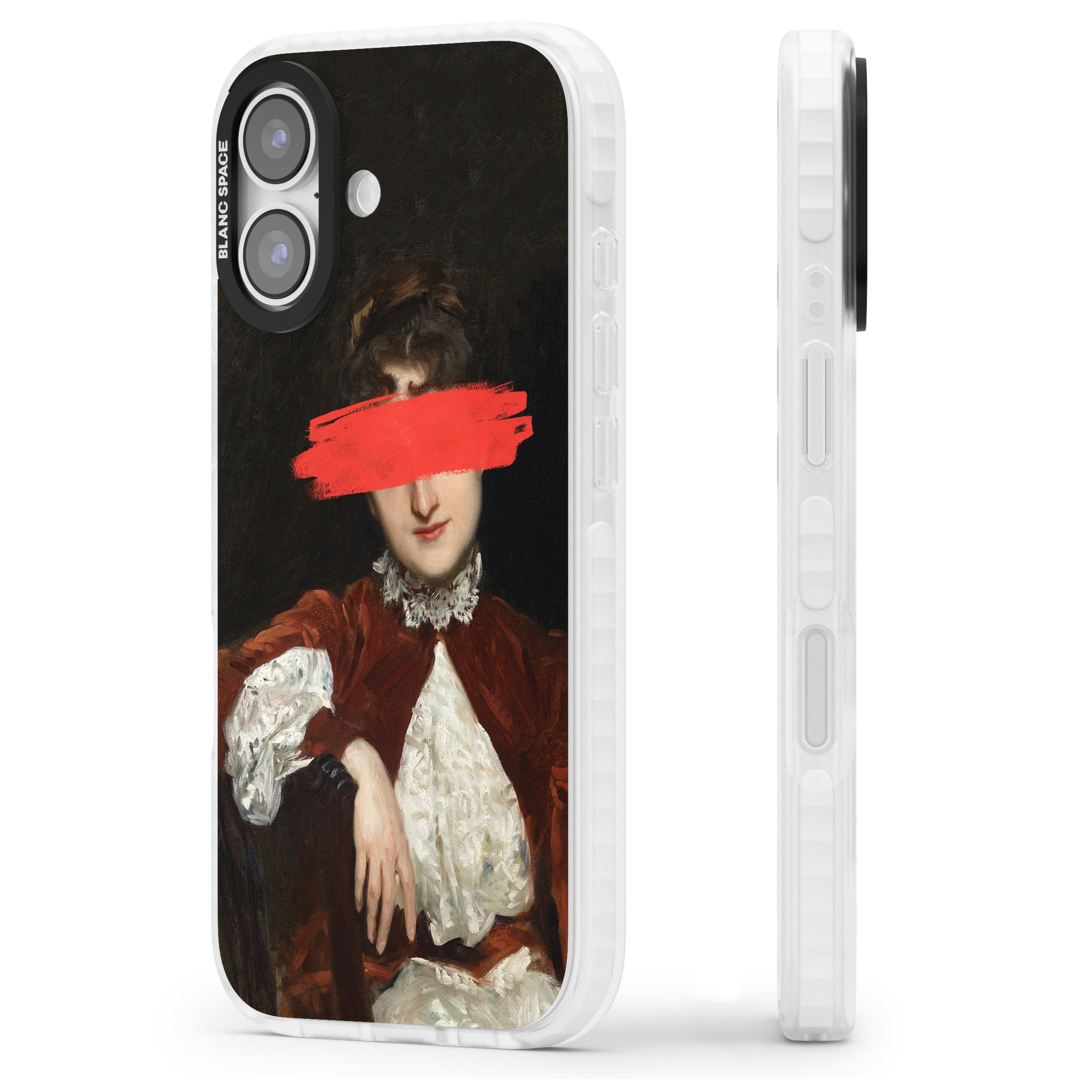 Paint Stroke iPhone 17 Impact Pro Clear Phone Case Side Profile