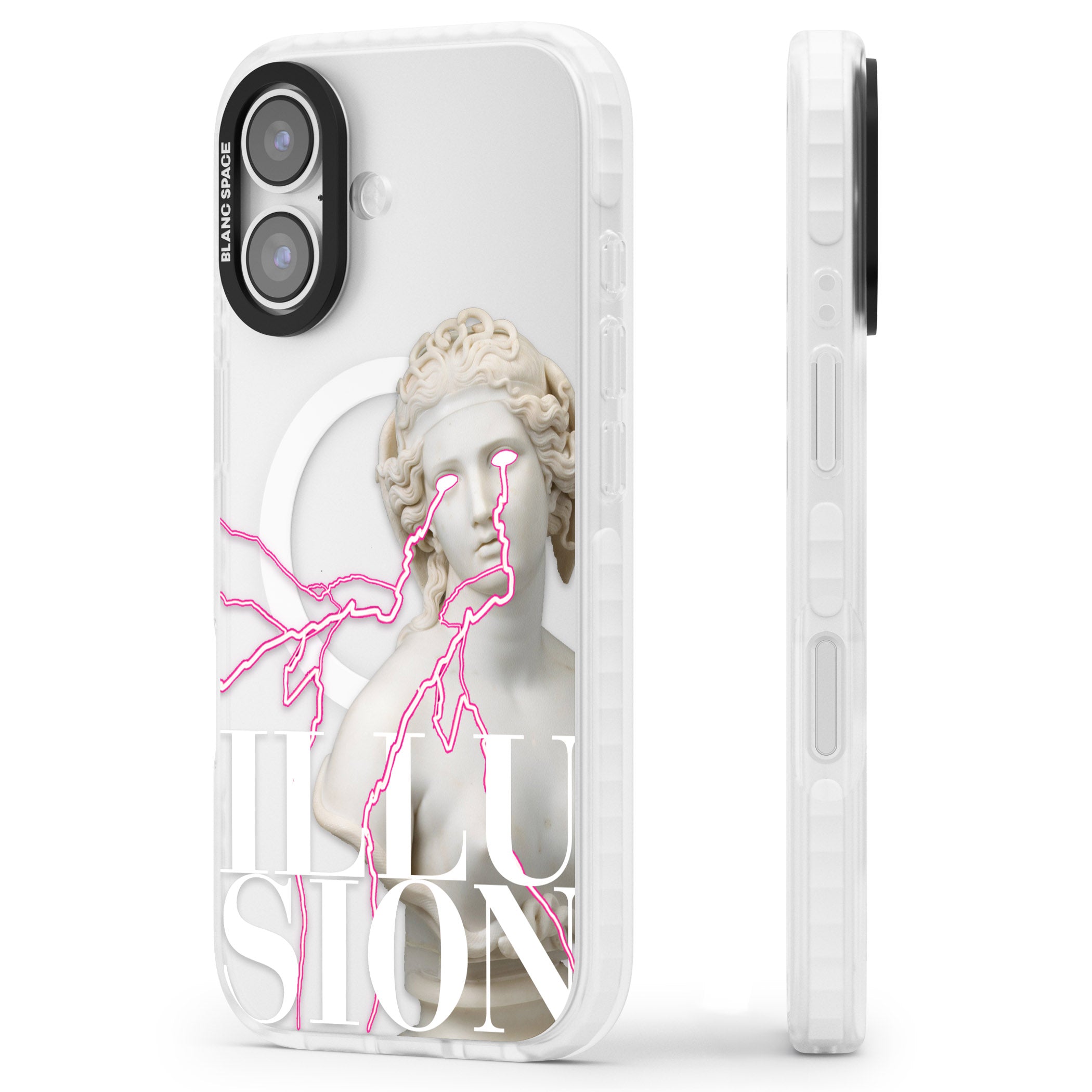 Illusion iPhone 17 Impact Pro Clear Phone Case Side Profile