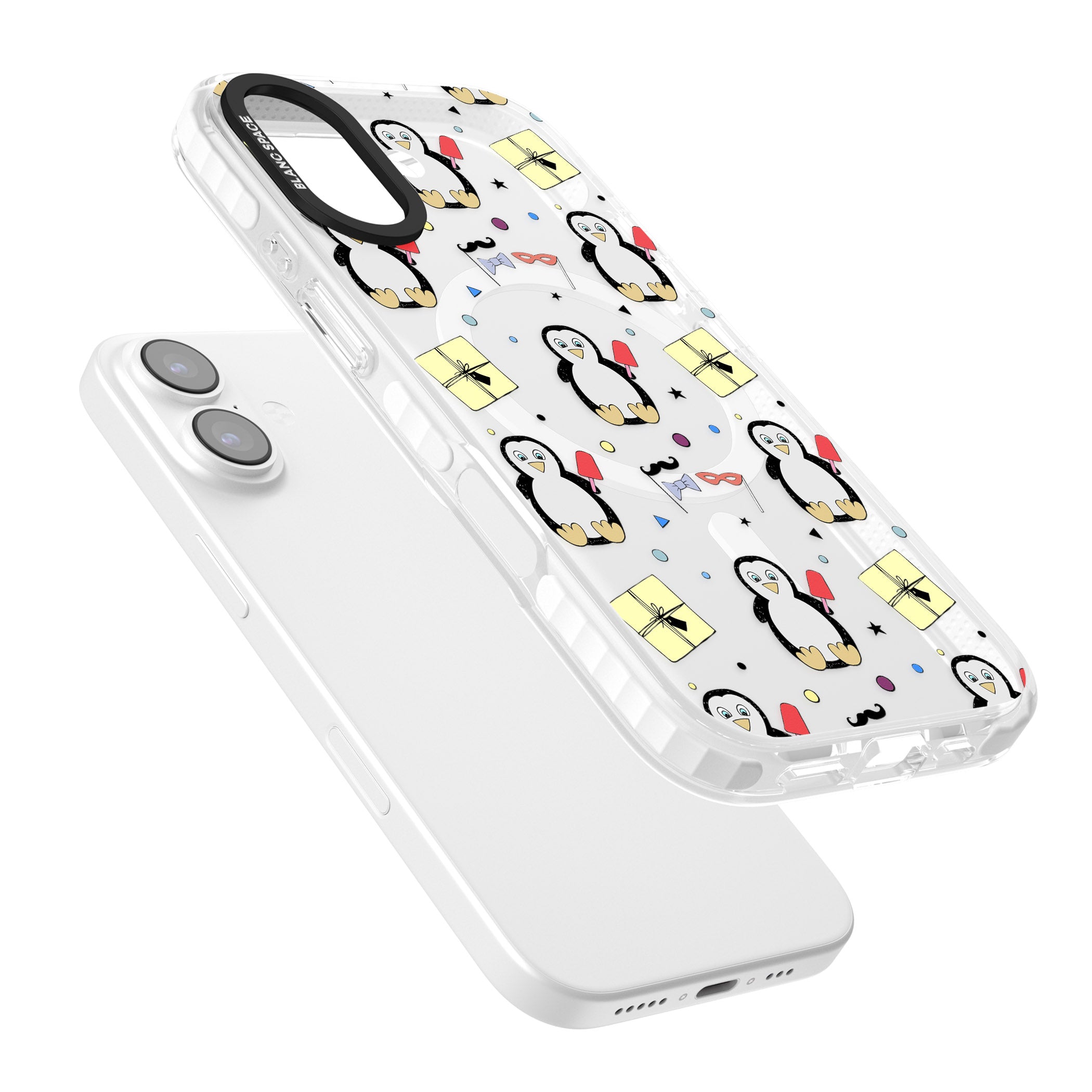 Cute Penguin Pattern Clear iPhone 17 Impact Pro Clear Phone Case Colours