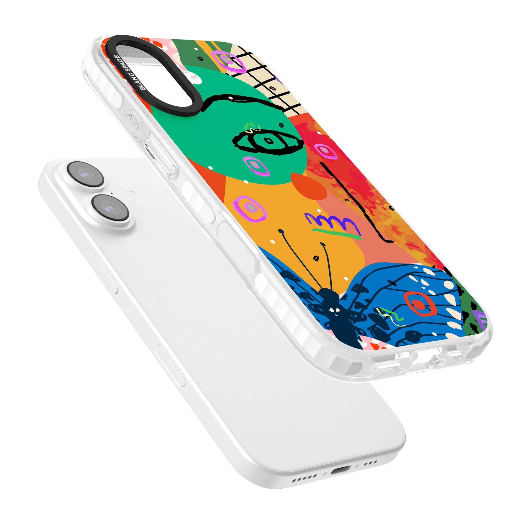 Abstract Butterfly iPhone 17 Impact Pro Clear Phone Case Colours