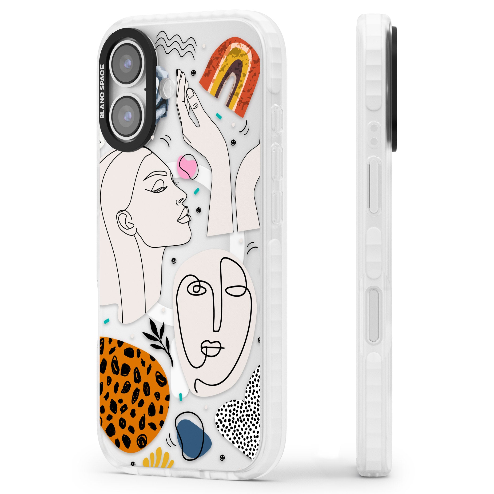 Artistic Expression Scrapbook iPhone 17 Impact Pro Clear Phone Case Side Profile