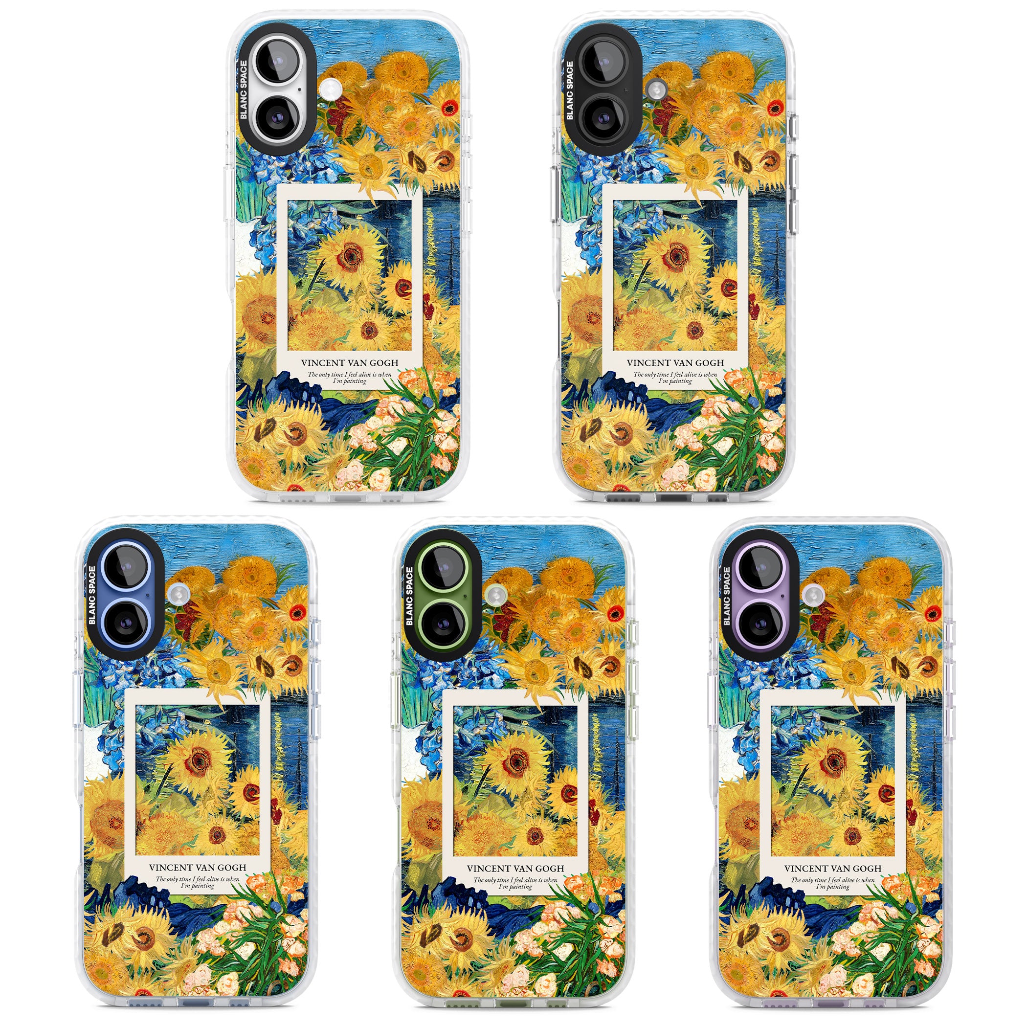Van Gogh Sunflowers iPhone 17 Impact Pro Clear Phone Case APT Impact Protection