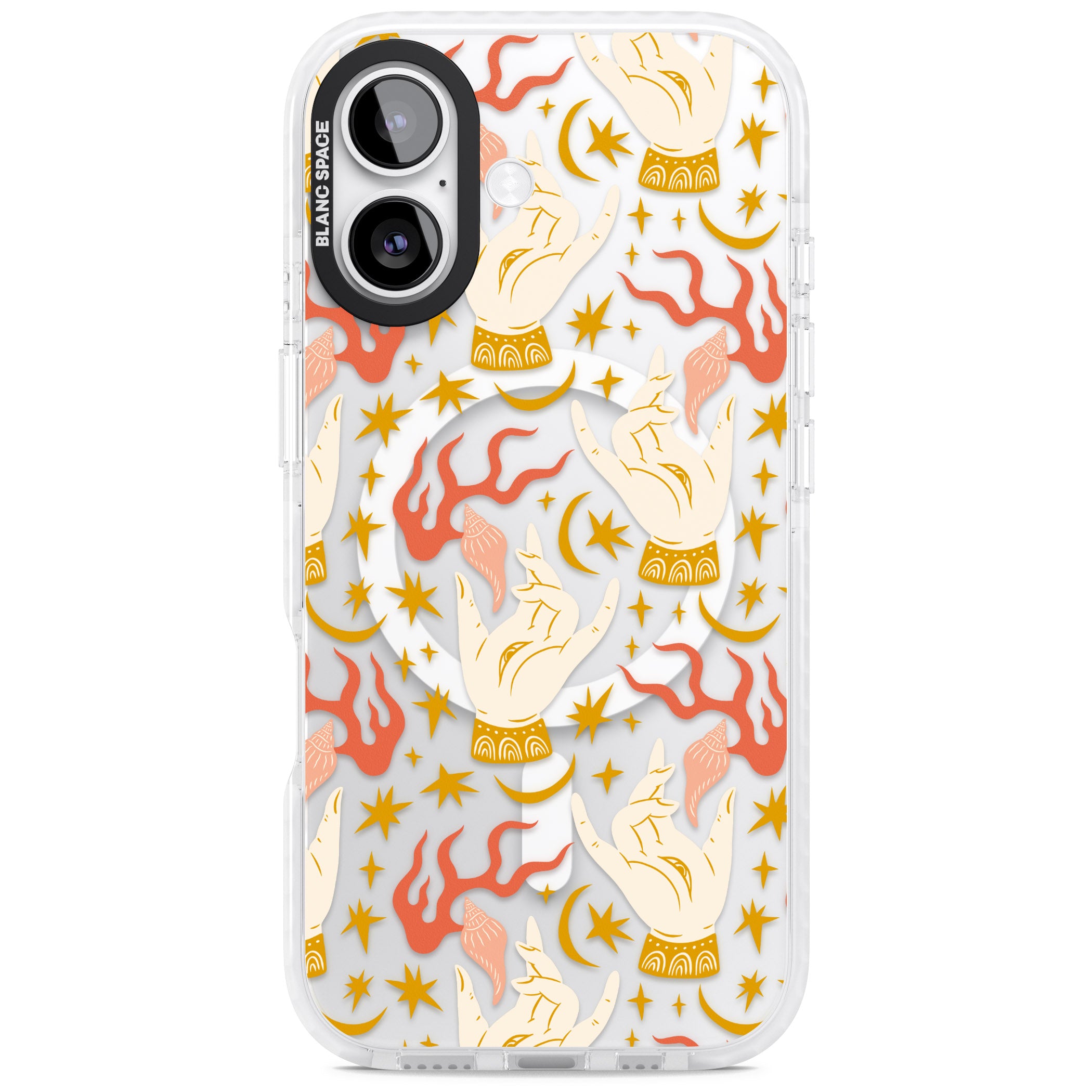 Hand Watcher Pattern iPhone 17 Impact Pro Clear Phone Case