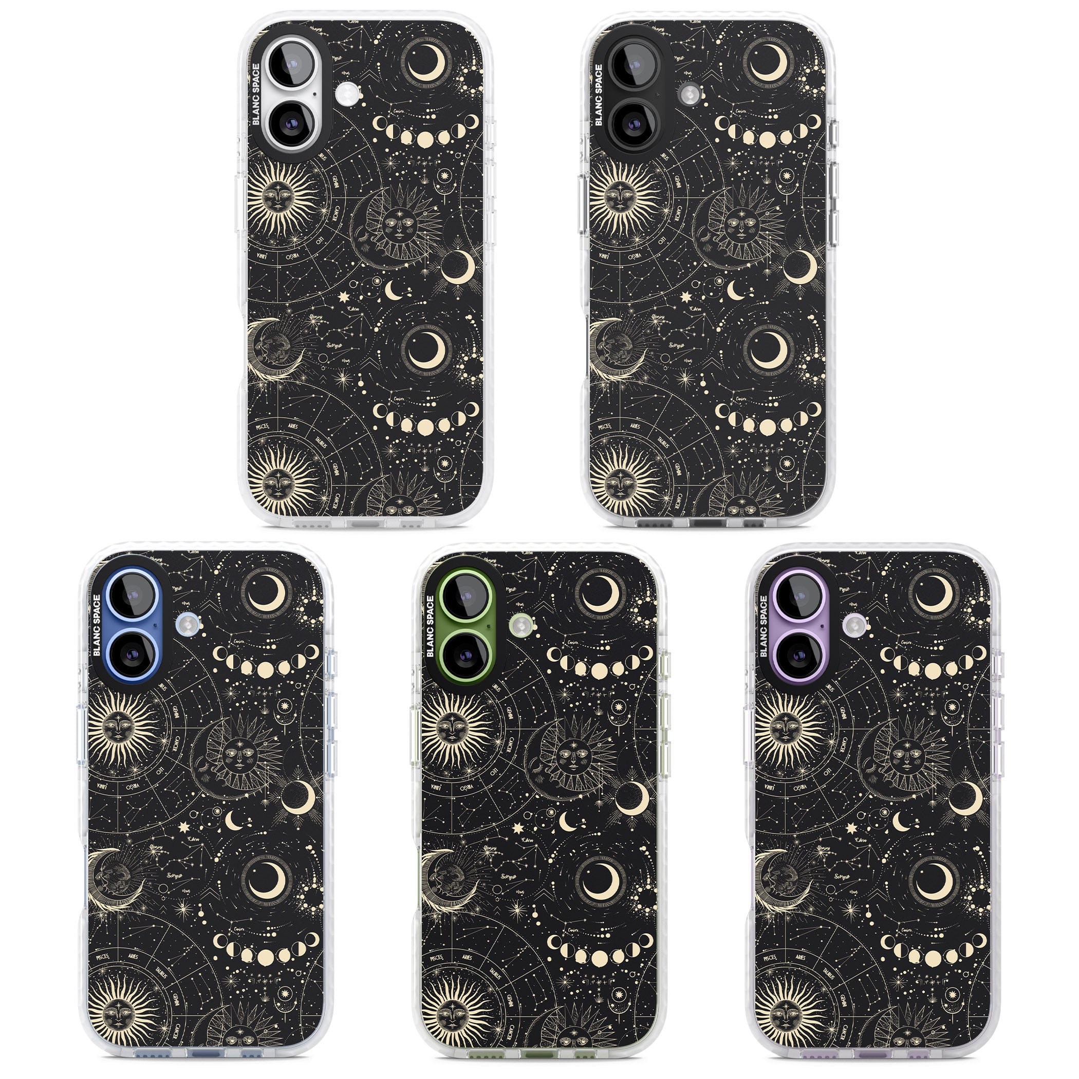 Celestial Suns, Moons & Zodiacs iPhone 17 Impact Pro Clear Phone Case APT Impact Protection