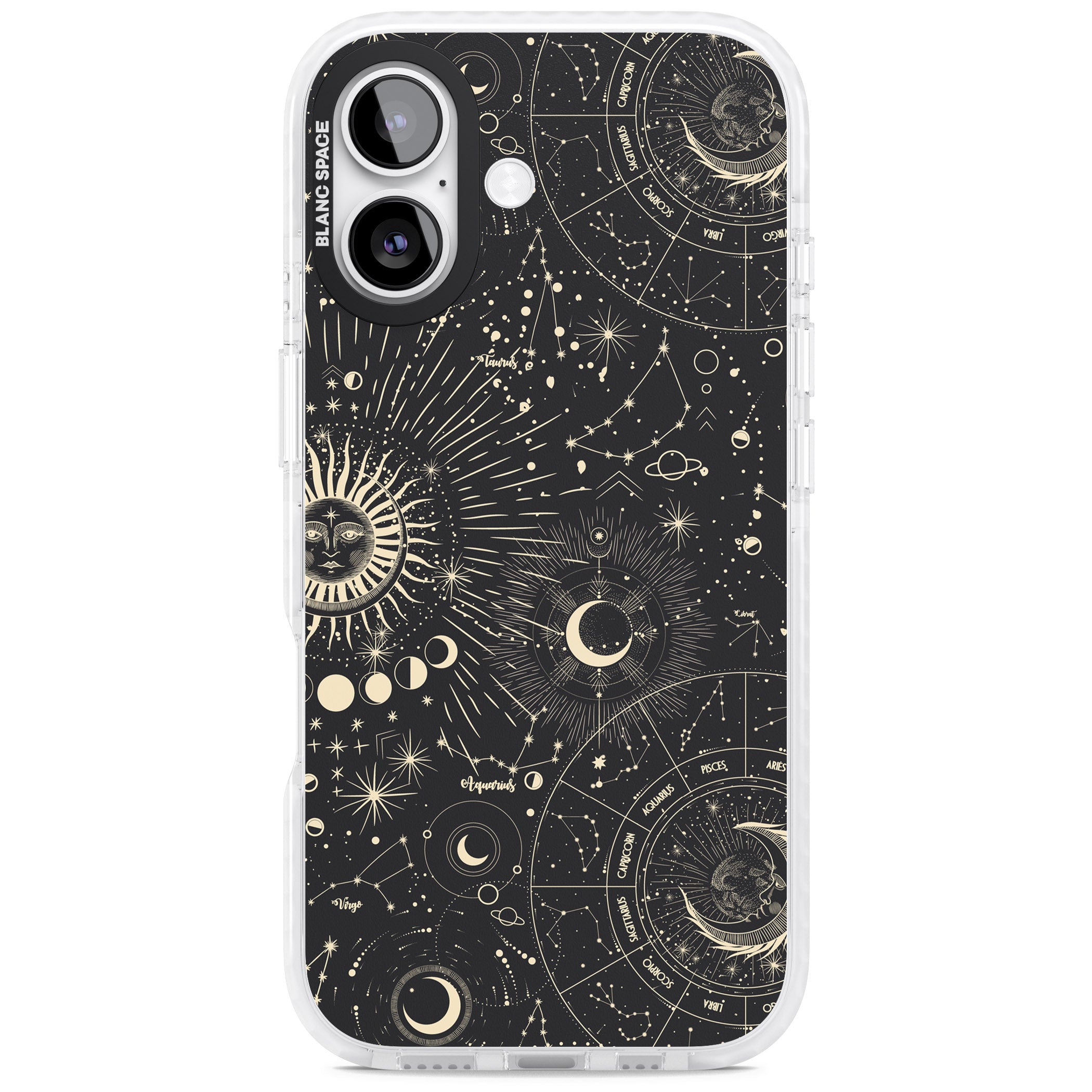 Suns & Zodiac Celestial Chart iPhone 17 Impact Pro Clear Phone Case