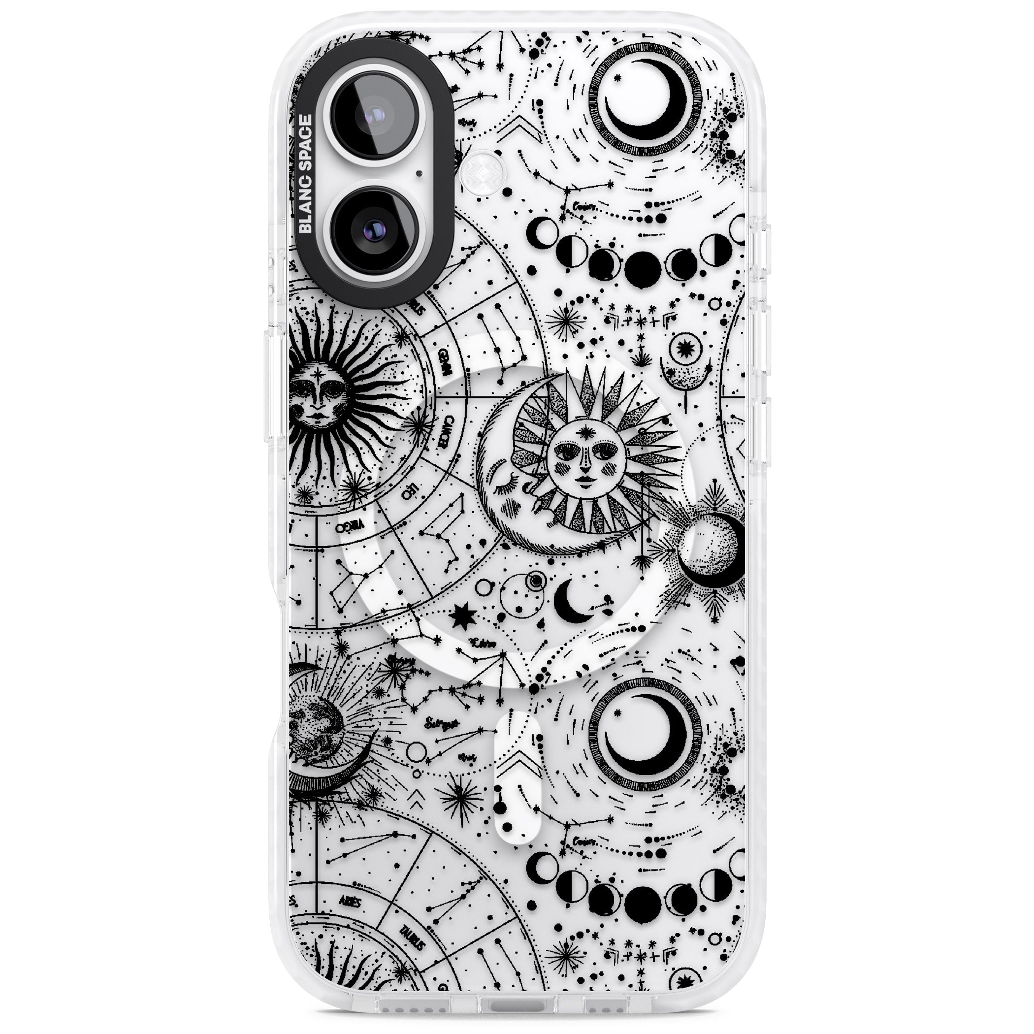 Celestial Zodiac iPhone 17 Impact Pro Clear Phone Case