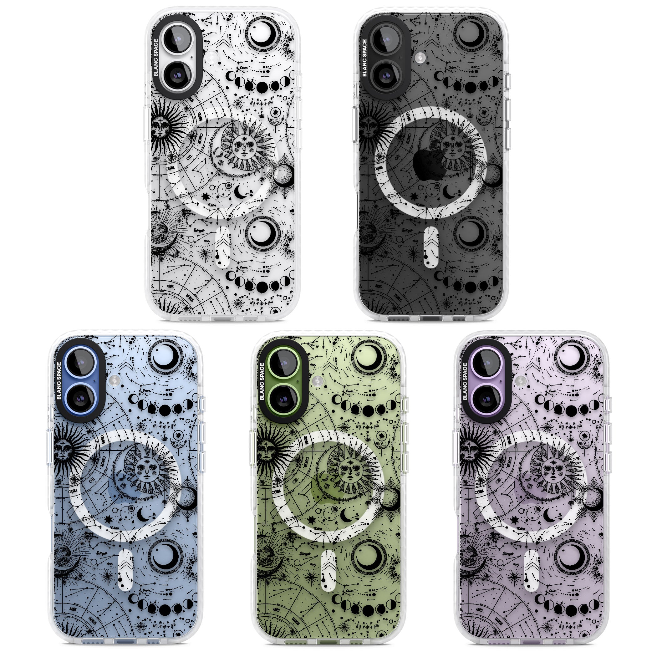 Celestial Zodiac iPhone 17 Impact Pro Clear Phone Case APT Impact Protection