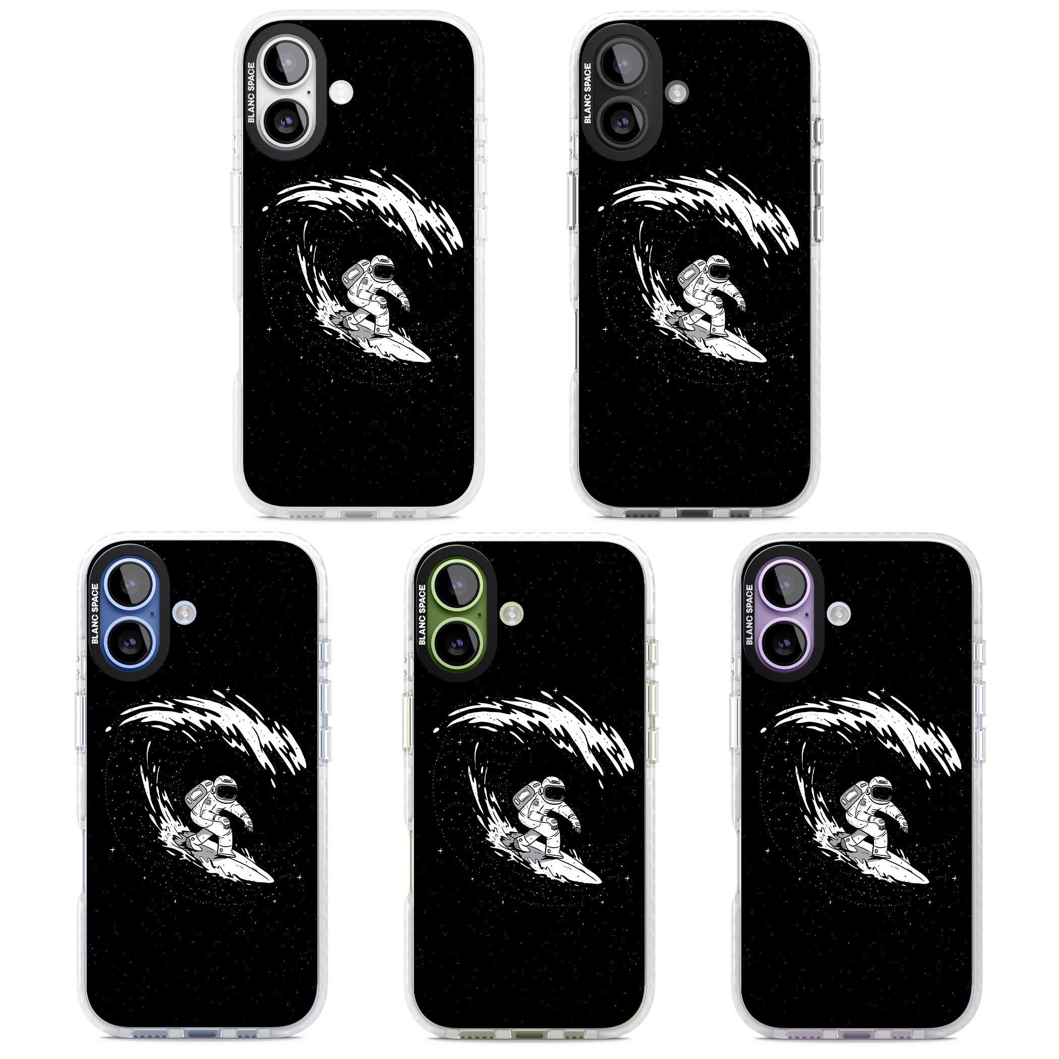Cosmic Surf iPhone 17 Impact Pro Clear Phone Case APT Impact Protection