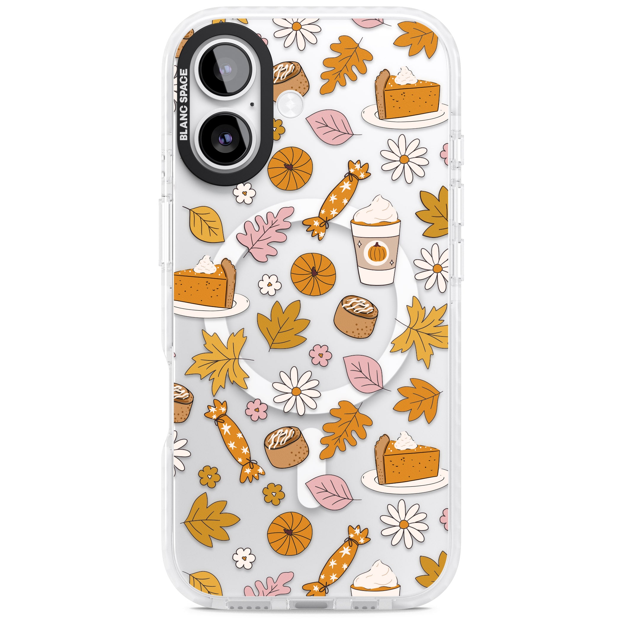 Pumpkin Spice iPhone 17 Impact Pro Clear Phone Case