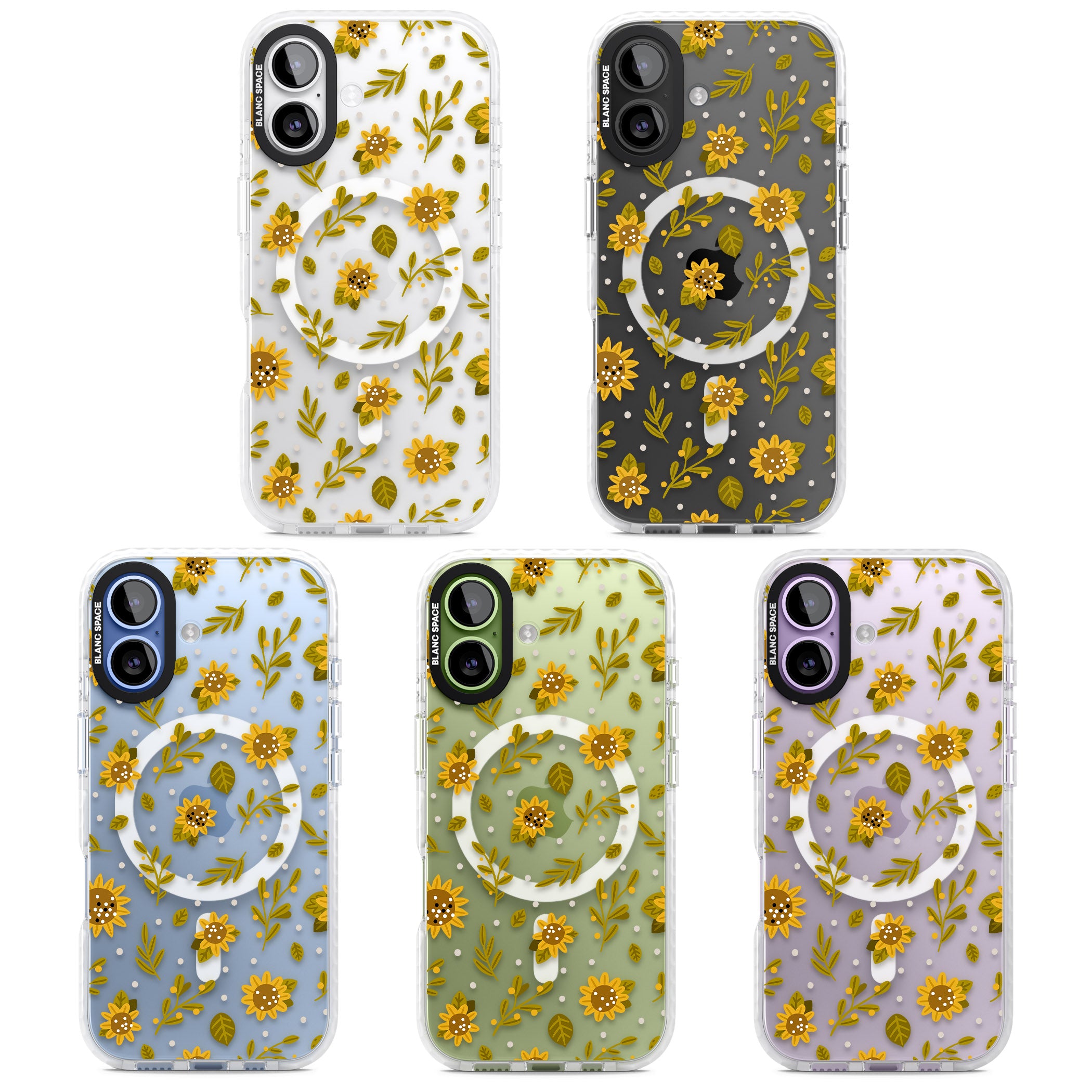 Bees & Sunflowers iPhone 17 Impact Pro Clear Phone Case APT Impact Protection