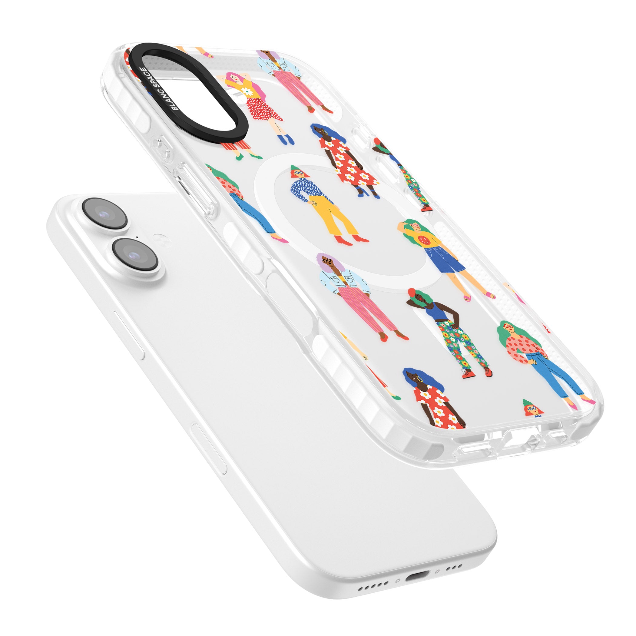 Girls Pattern iPhone 17 Impact Pro Clear Phone Case Colours