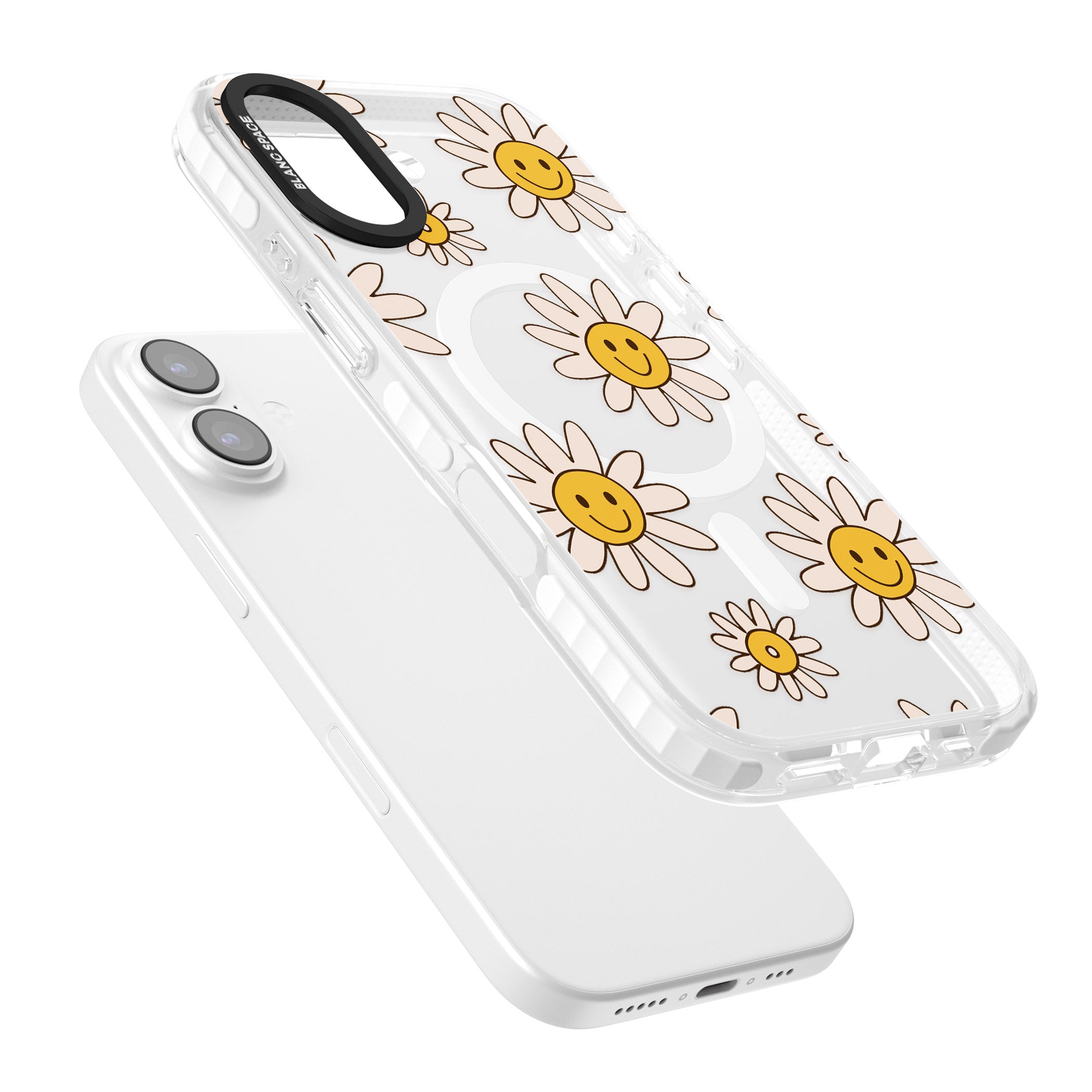 Daisy Faces iPhone 17 Impact Pro Clear Phone Case Colours