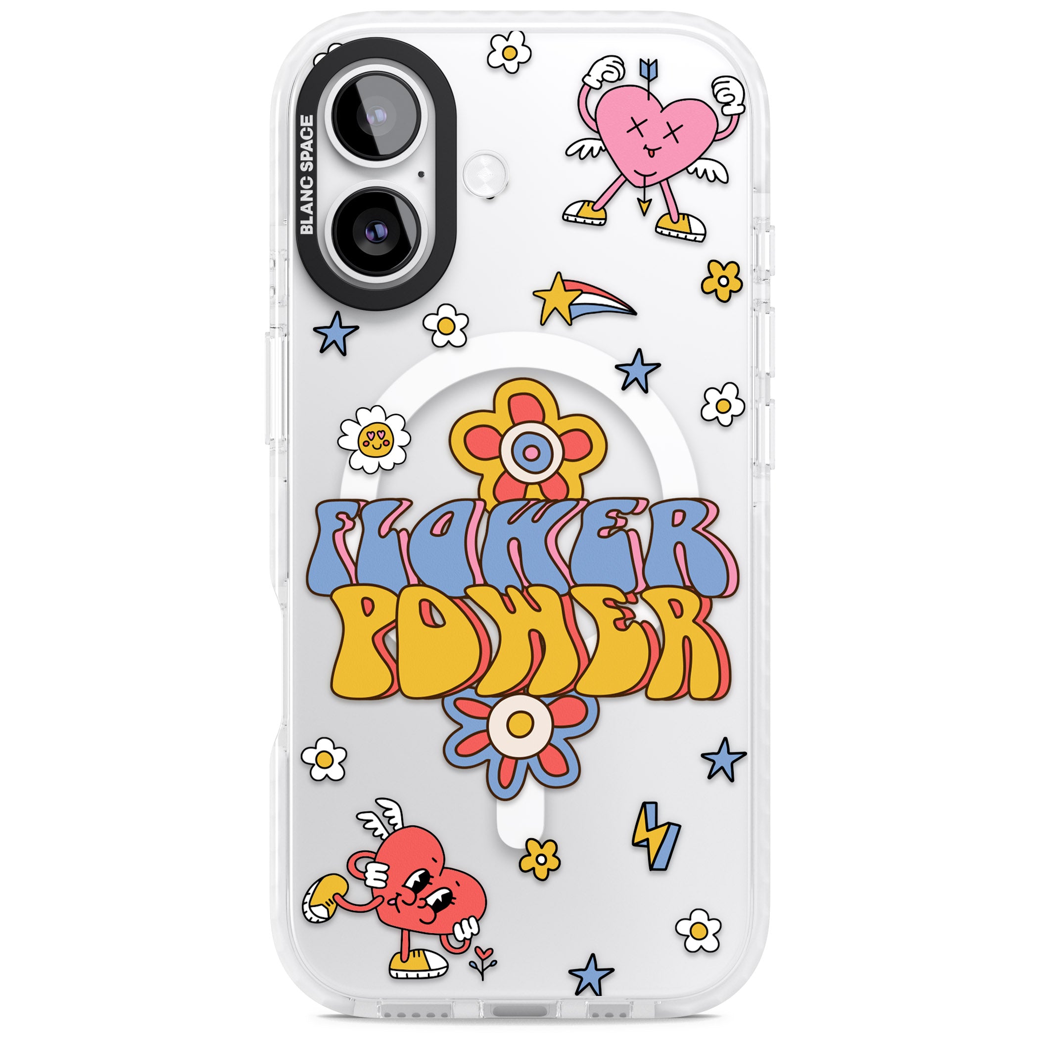 Flower Power iPhone 17 Impact Pro Clear Phone Case