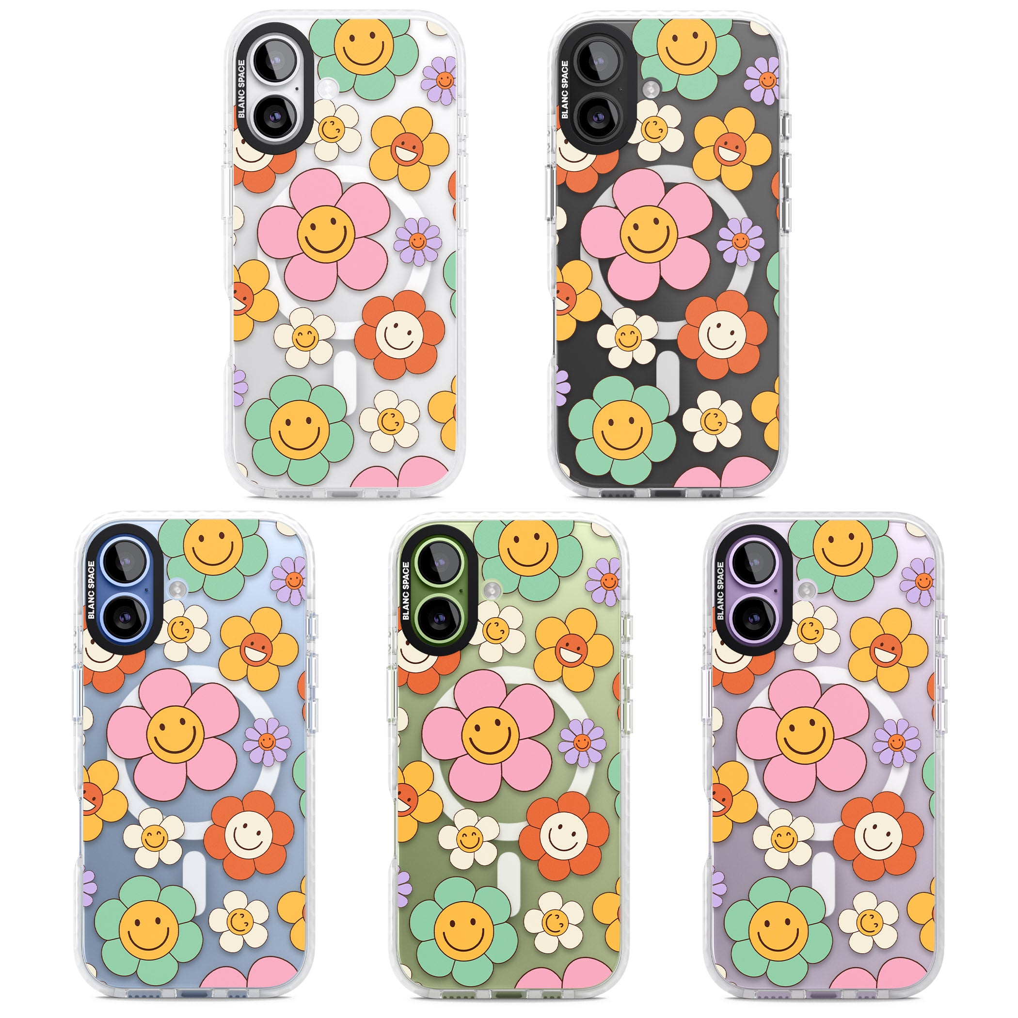 Happy Blossoms iPhone 17 Impact Pro Clear Phone Case APT Impact Protection