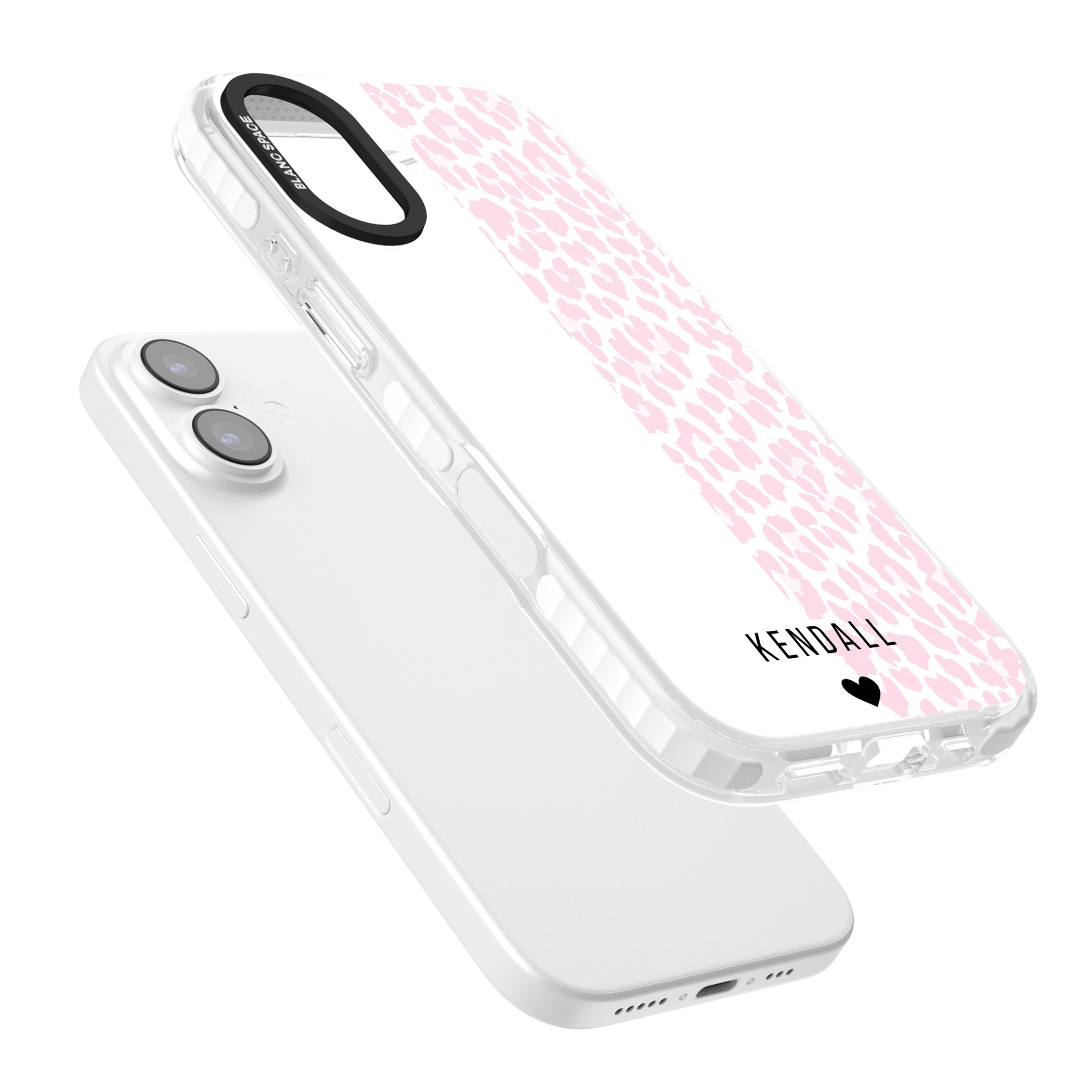 Personalised Pink Leopard iPhone 17 Impact Pro Clear Phone Case Colours