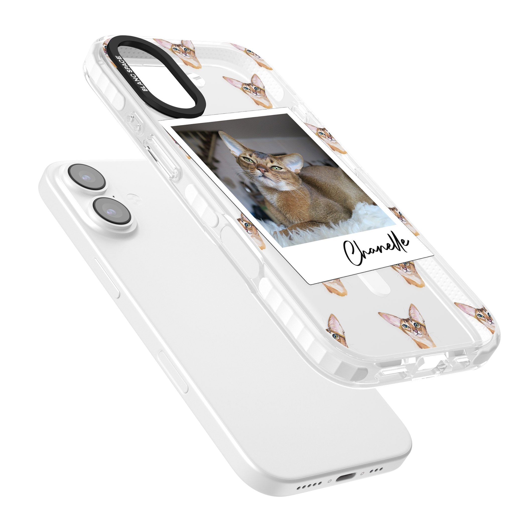 Personalised Abyssinian Cat Photo iPhone 17 Impact Pro Clear Phone Case Colours