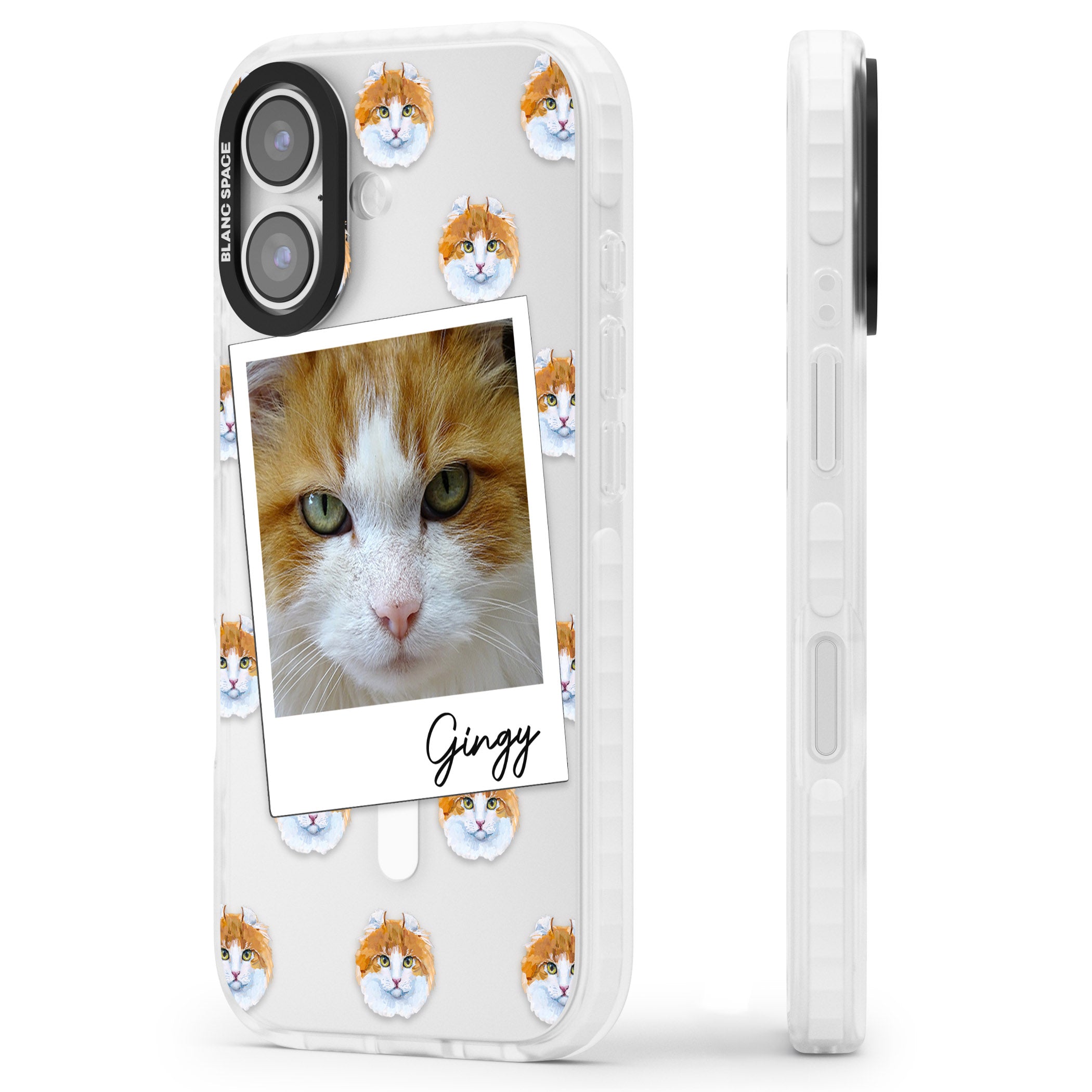 Personalised American Curl Photo iPhone 17 Impact Pro Clear Phone Case Side Profile