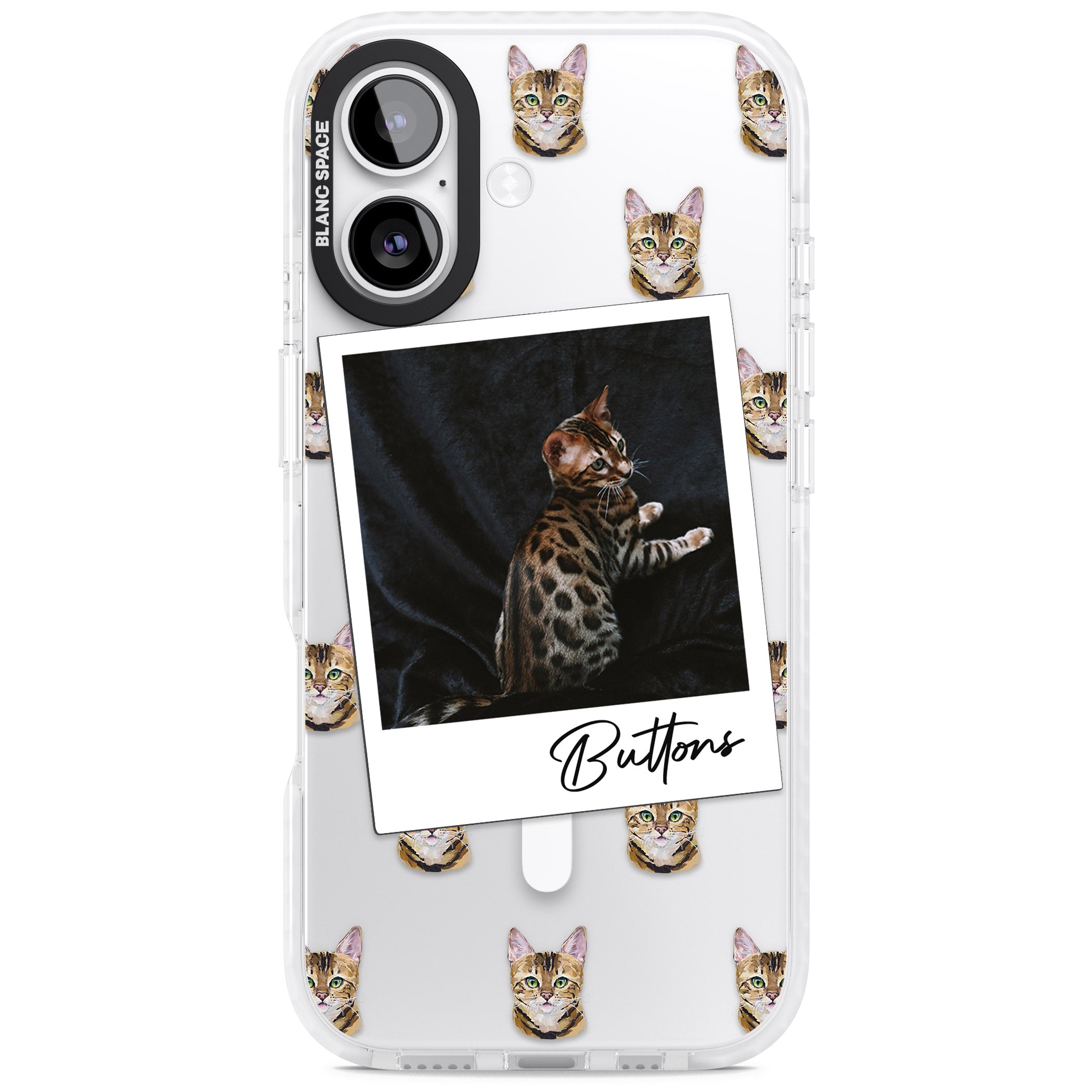 Personalised Bengal Cat Photo iPhone 17 Impact Pro Clear Phone Case