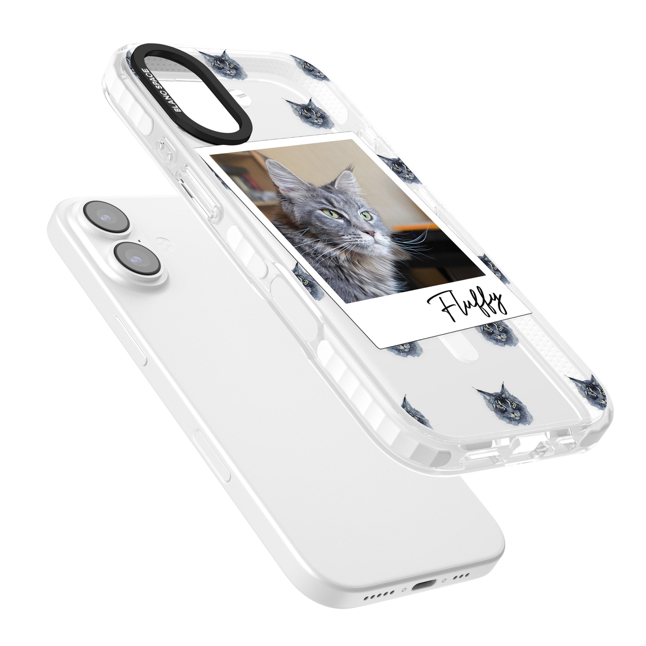 Personalised Maine Coon Photo iPhone 17 Impact Pro Clear Phone Case Colours